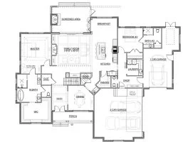 Architectural house Blueprint with CAD Designs & Floor Plans