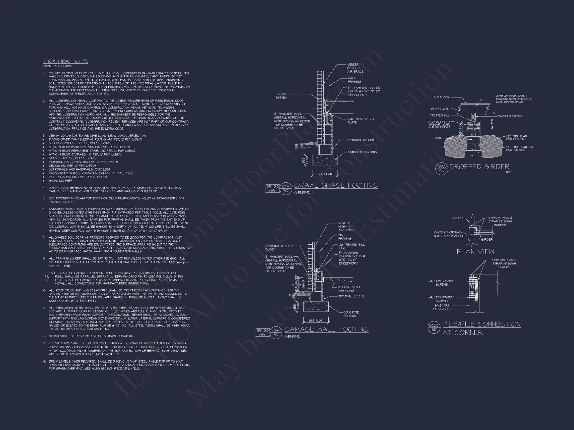 Architectural house Blueprint with CAD Designs & Floor Plans