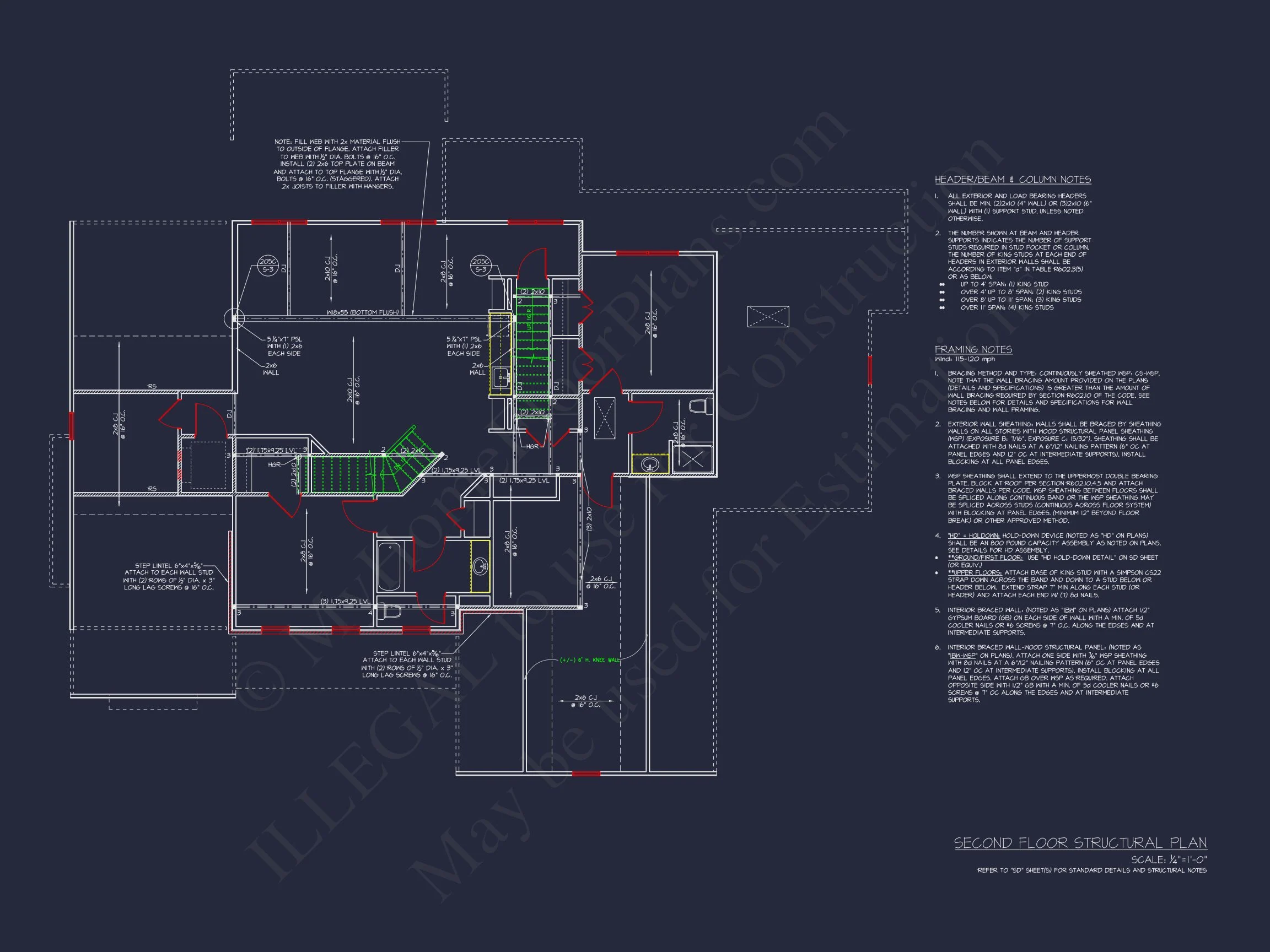 Architectural house Blueprint with CAD Designs & Floor Plans