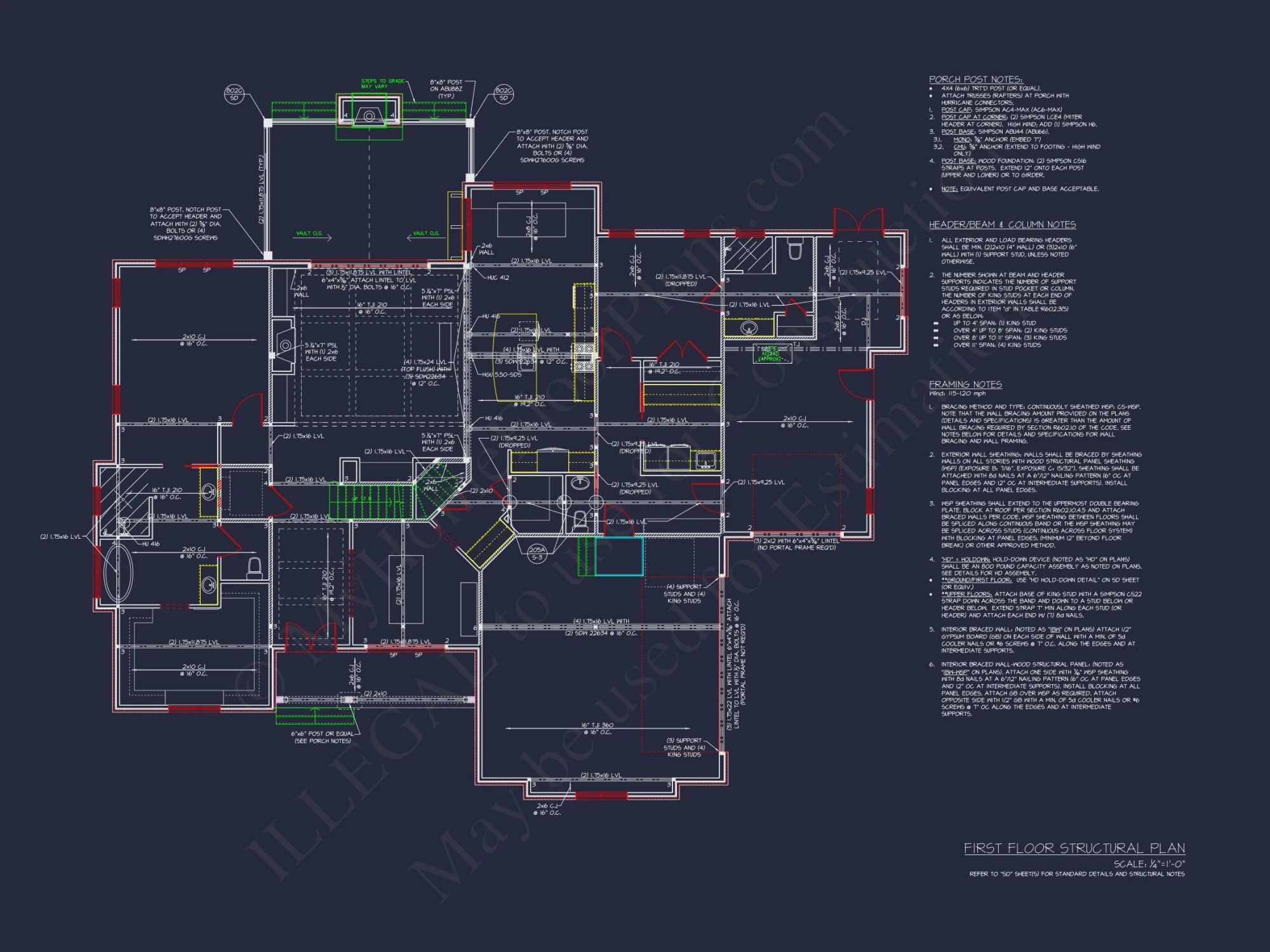 Architectural house Blueprint with CAD Designs & Floor Plans