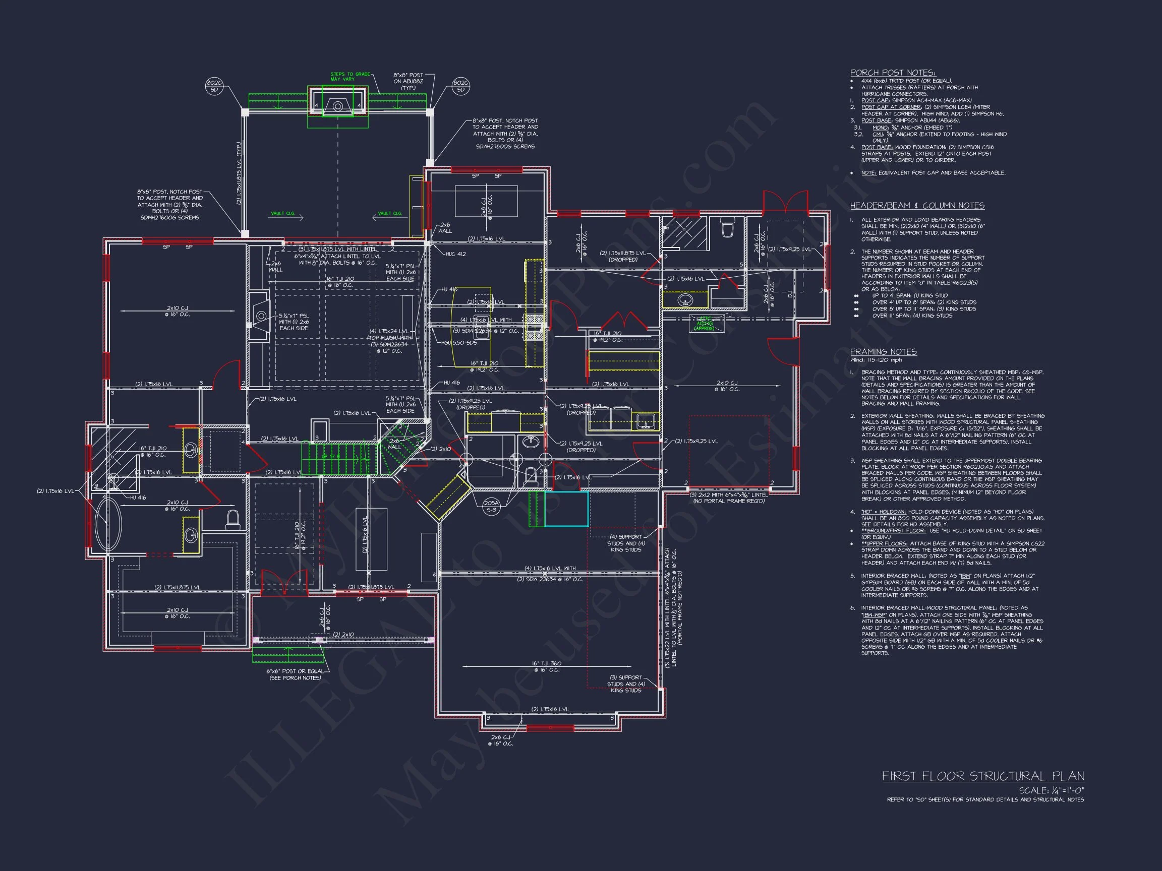 Architectural house Blueprint with CAD Designs & Floor Plans