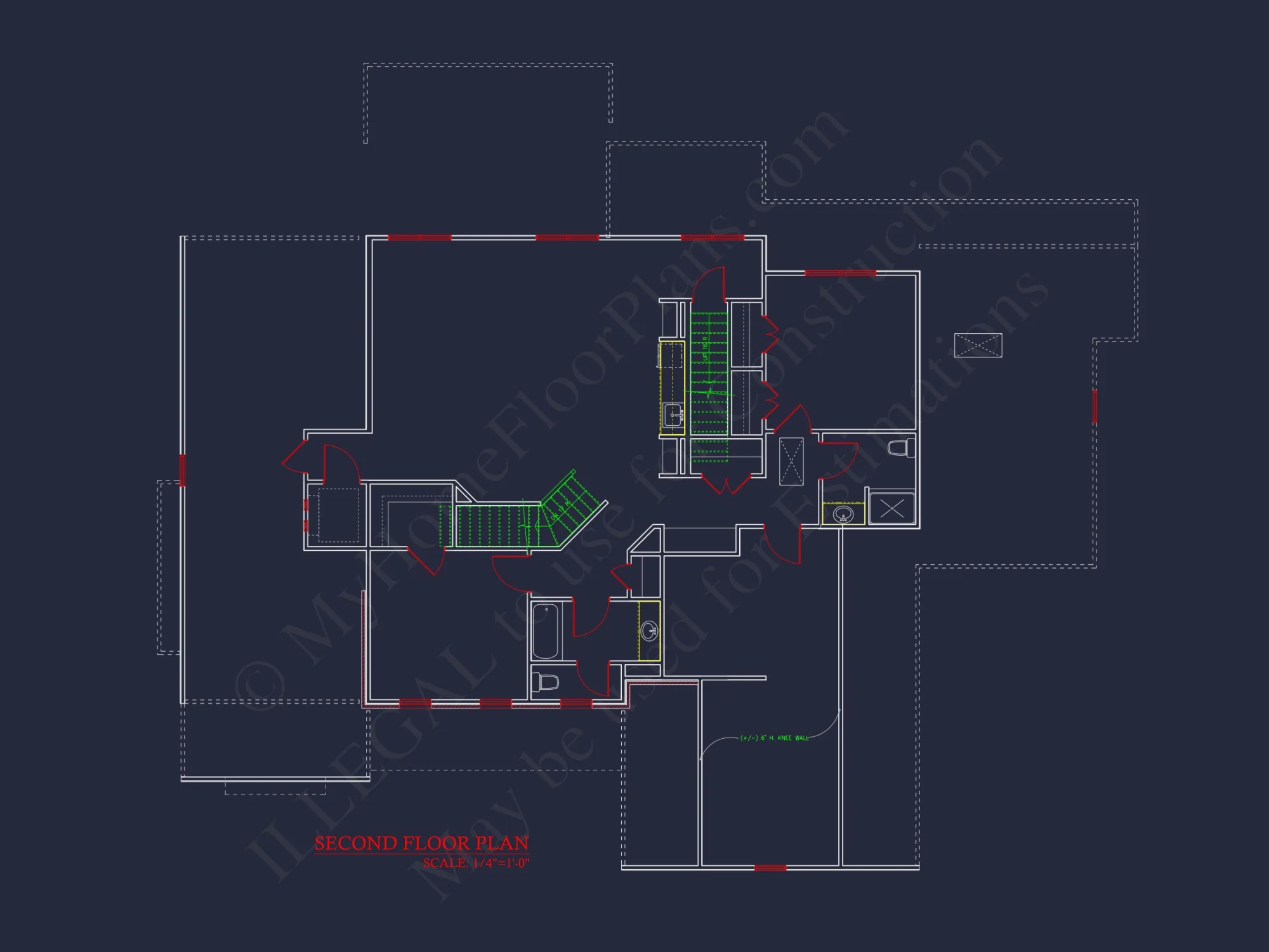 Architectural house Blueprint with CAD Designs & Floor Plans