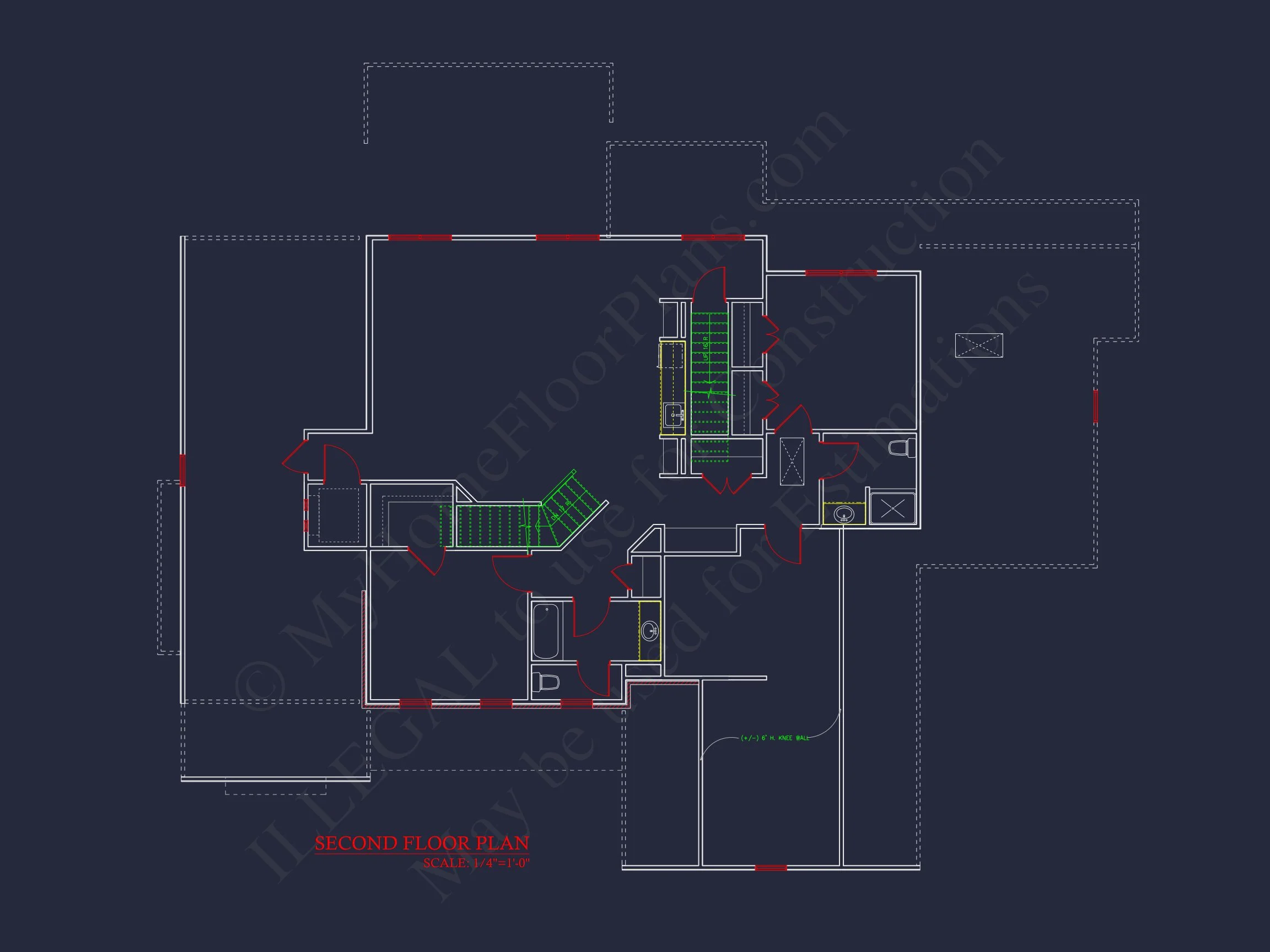 Architectural house Blueprint with CAD Designs & Floor Plans