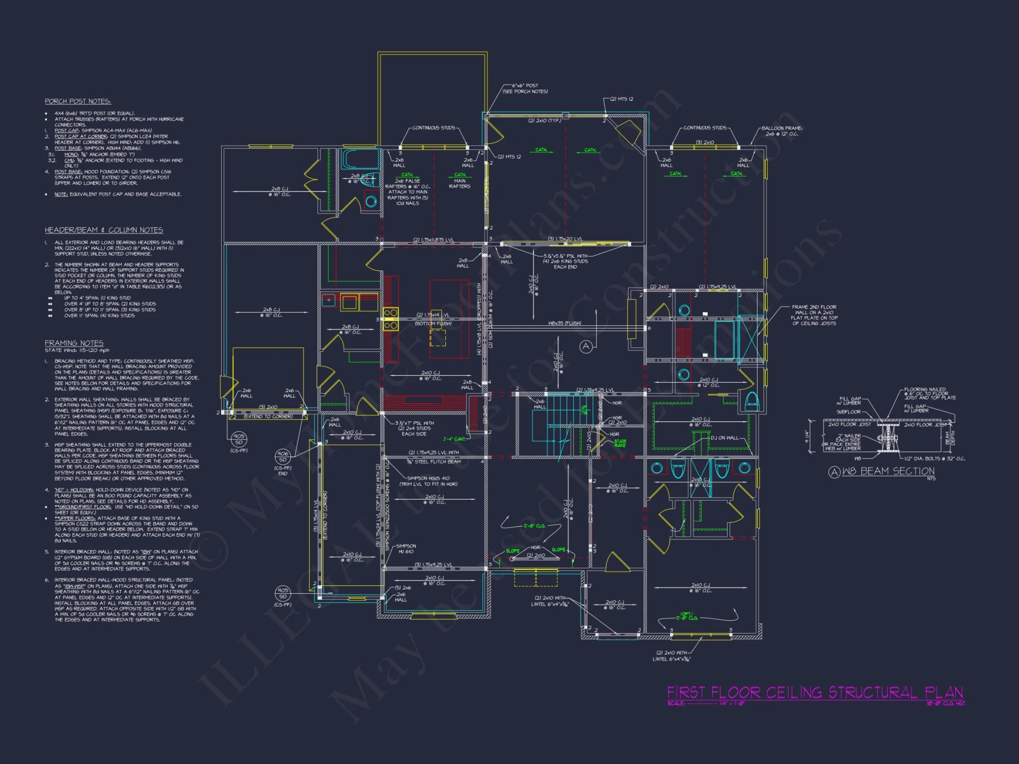 house Plan Floor Blueprint with CAD Architecture Designs