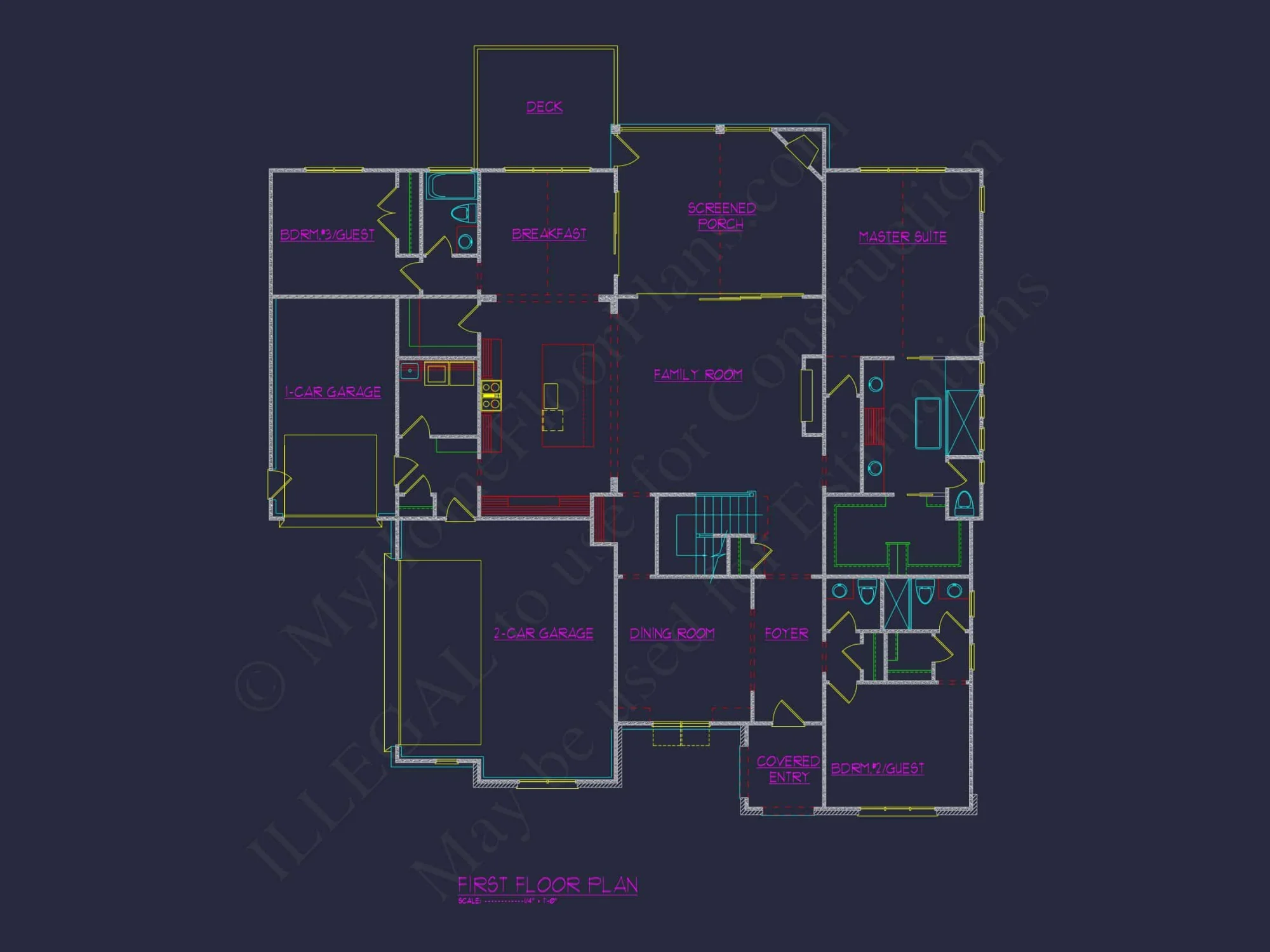 house Plan Floor Blueprint with CAD Architecture Designs