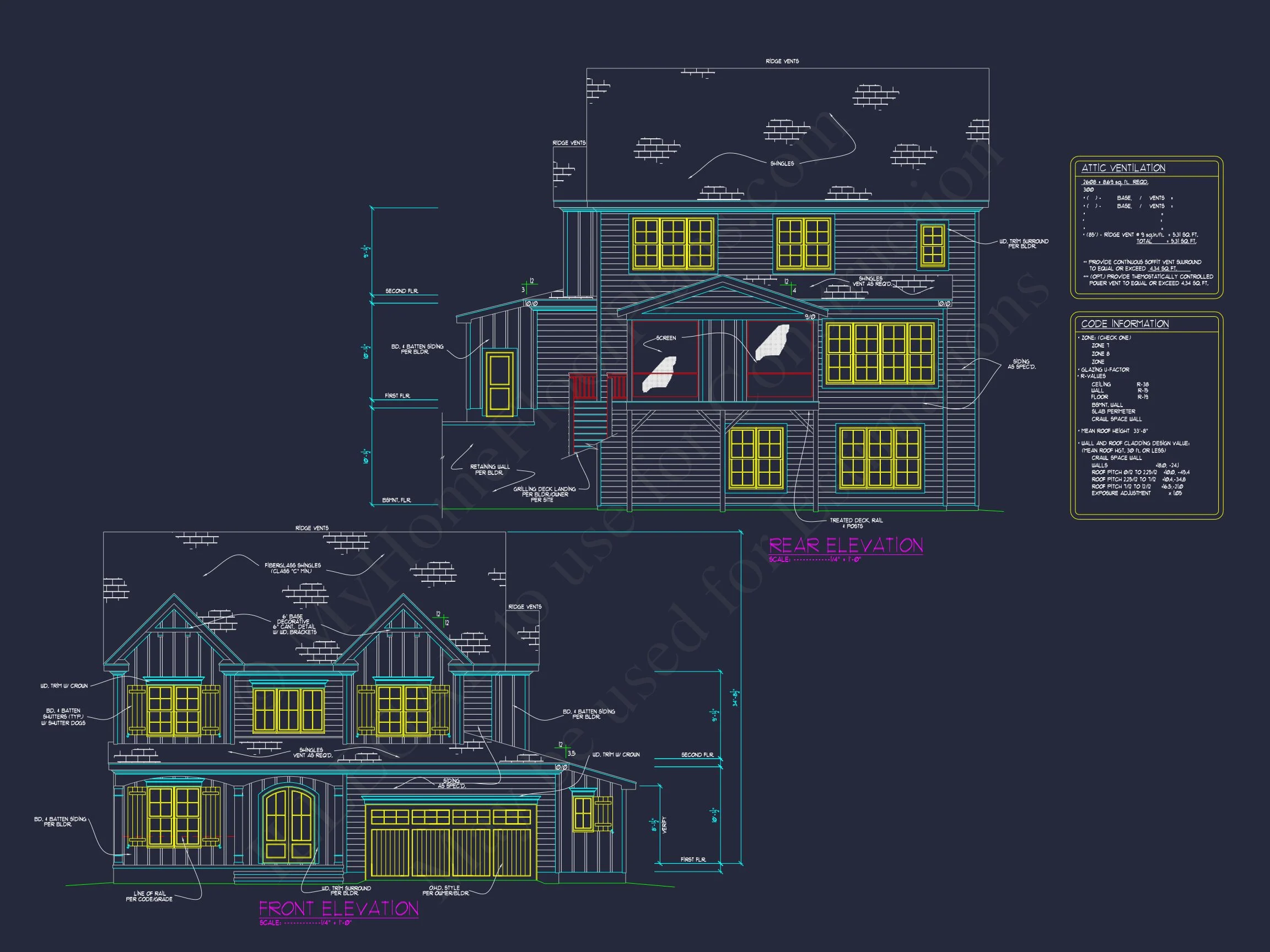 Modern Farmhouse house Plan with 3D CAD Architecture Design