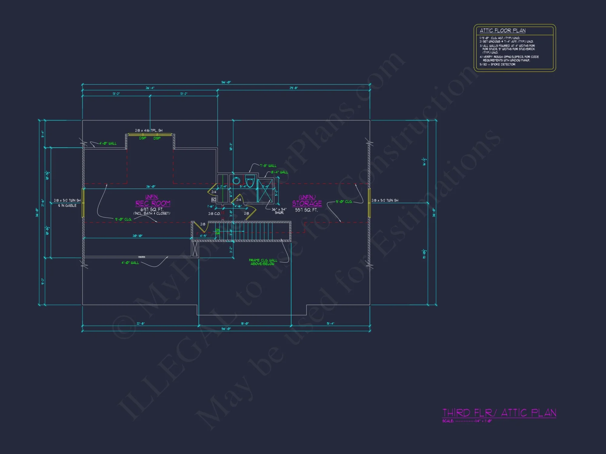 Beautiful 2.5-Story house Plan with 5 Bedrooms and Detailed CAD Designs
