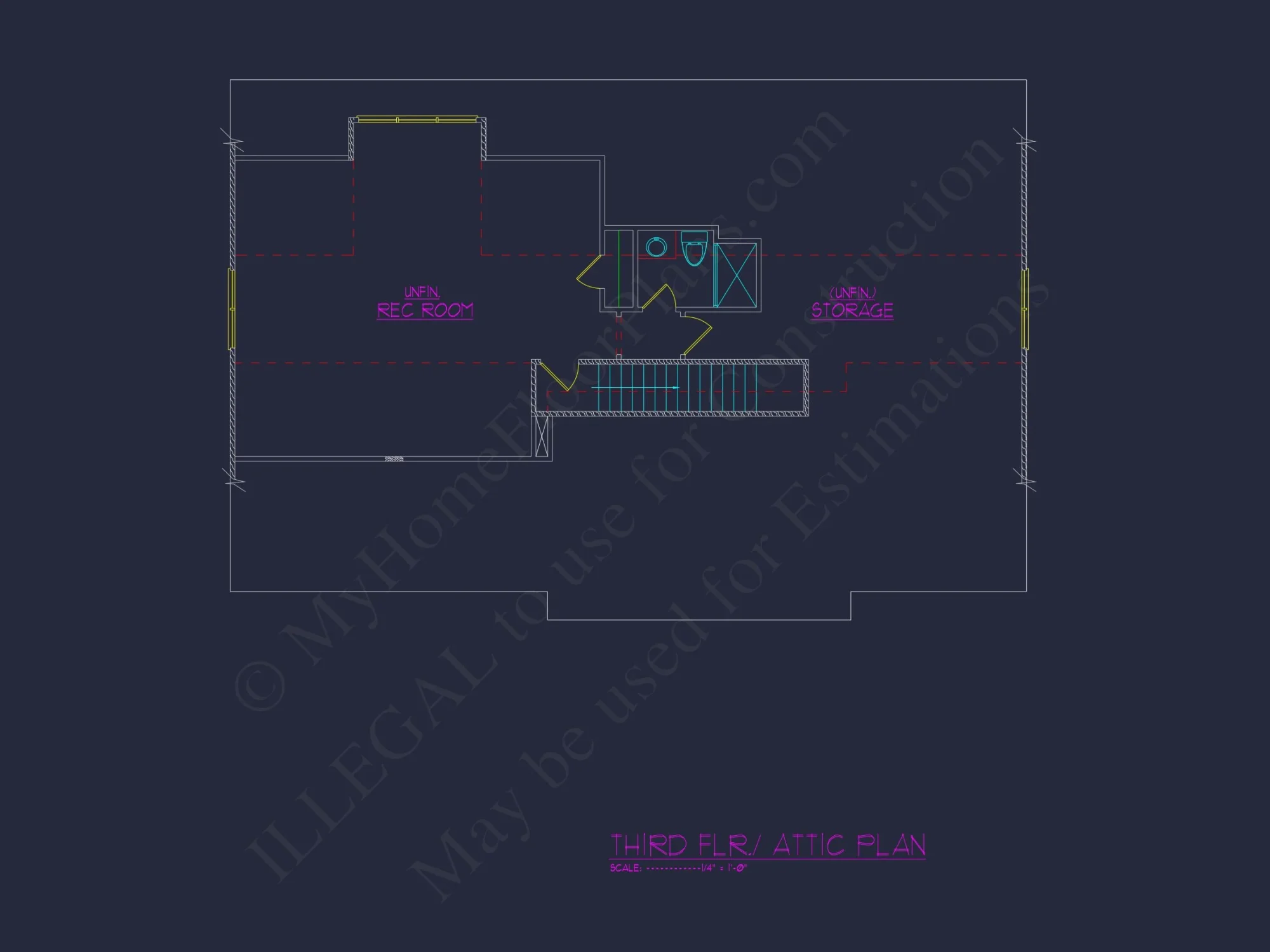 Beautiful 2.5-Story house Plan with 5 Bedrooms and Detailed CAD Designs