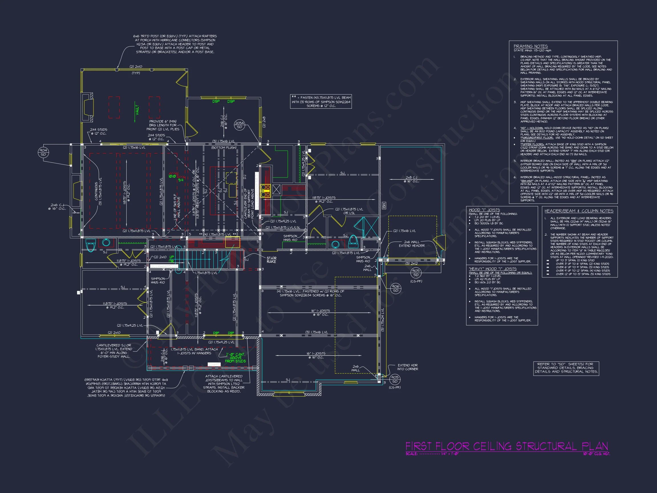 Spacious Traditional house Plan with 3 Floors and CAD Blueprint