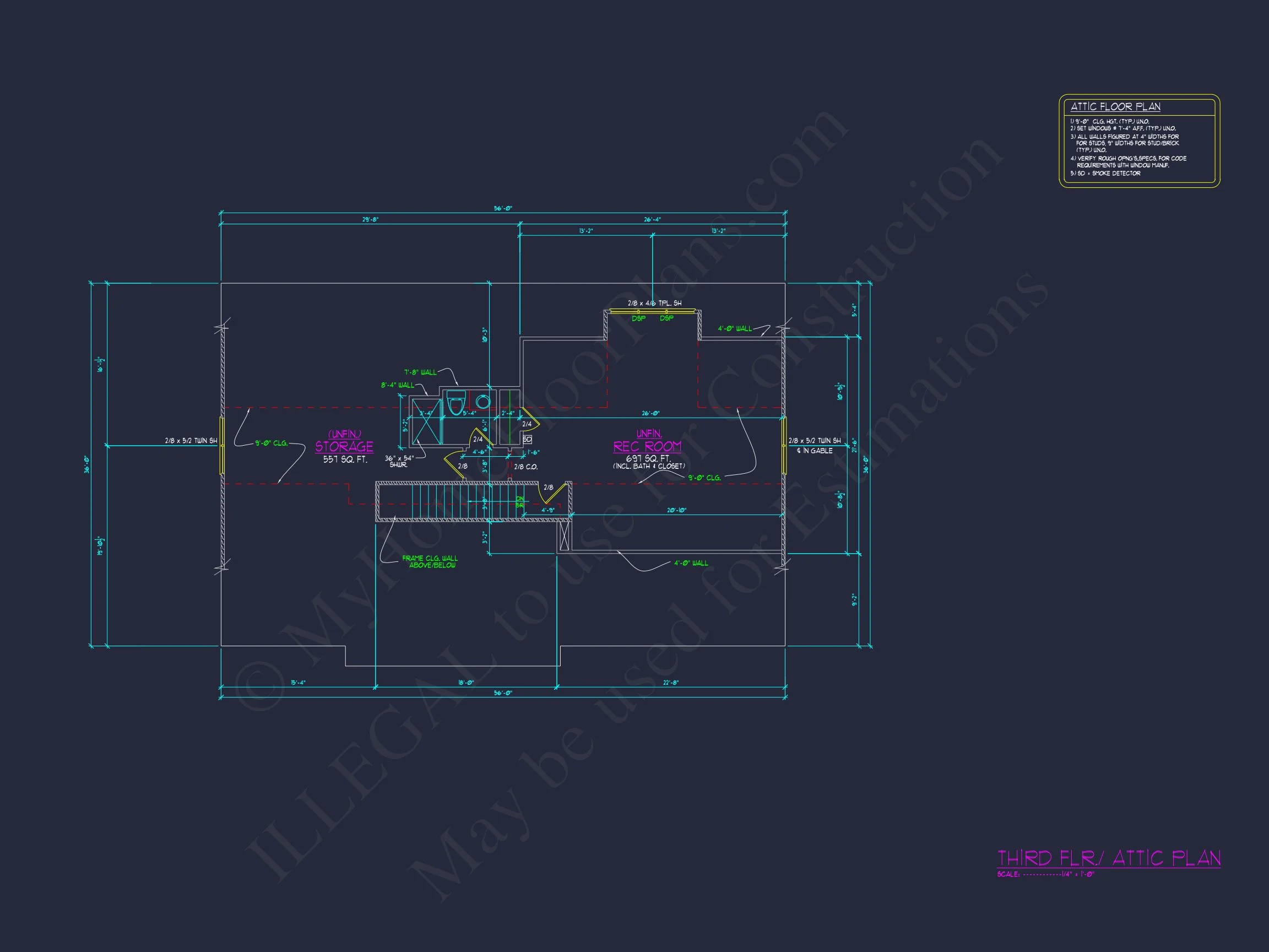 Spacious Traditional house Plan with 3 Floors and CAD Blueprint