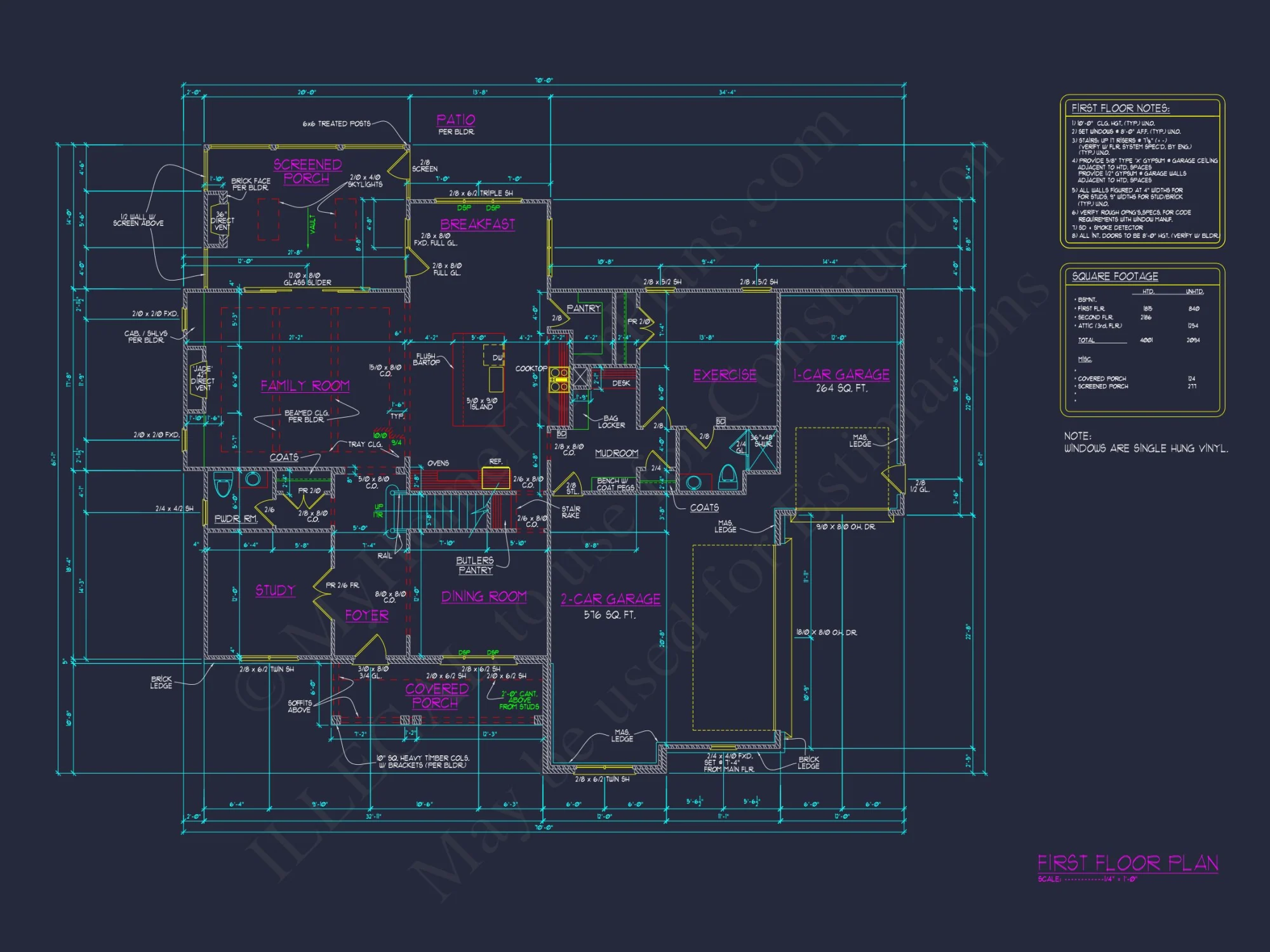 Spacious Traditional house Plan with 3 Floors and CAD Blueprint