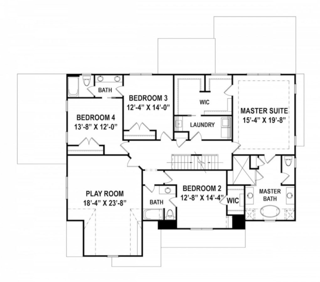 Spacious Traditional house Plan with 3 Floors and CAD Blueprint