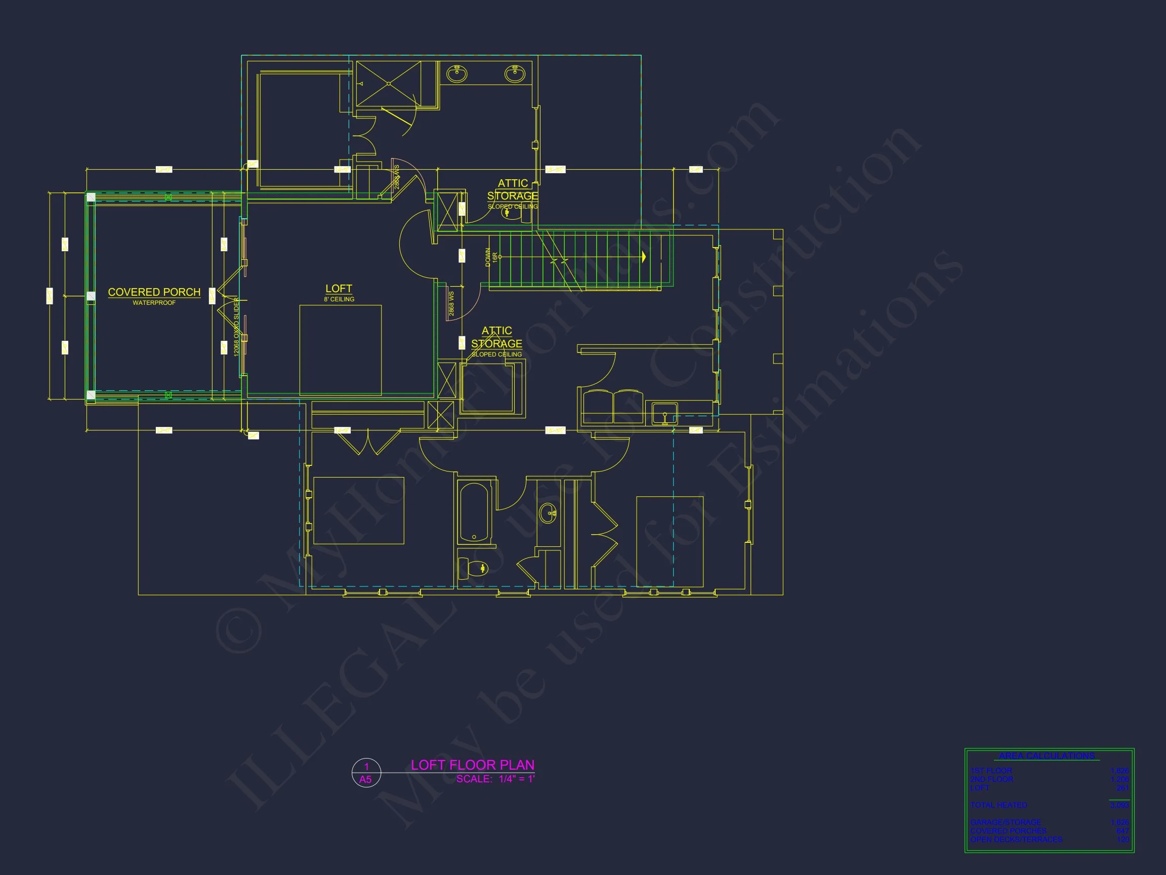 19-1770 HOUSE PLAN - Modern Beach House Floor Plan with CAD Architecture Designs 14 Modern Beach house Floor Plan with CAD Architecture Designs