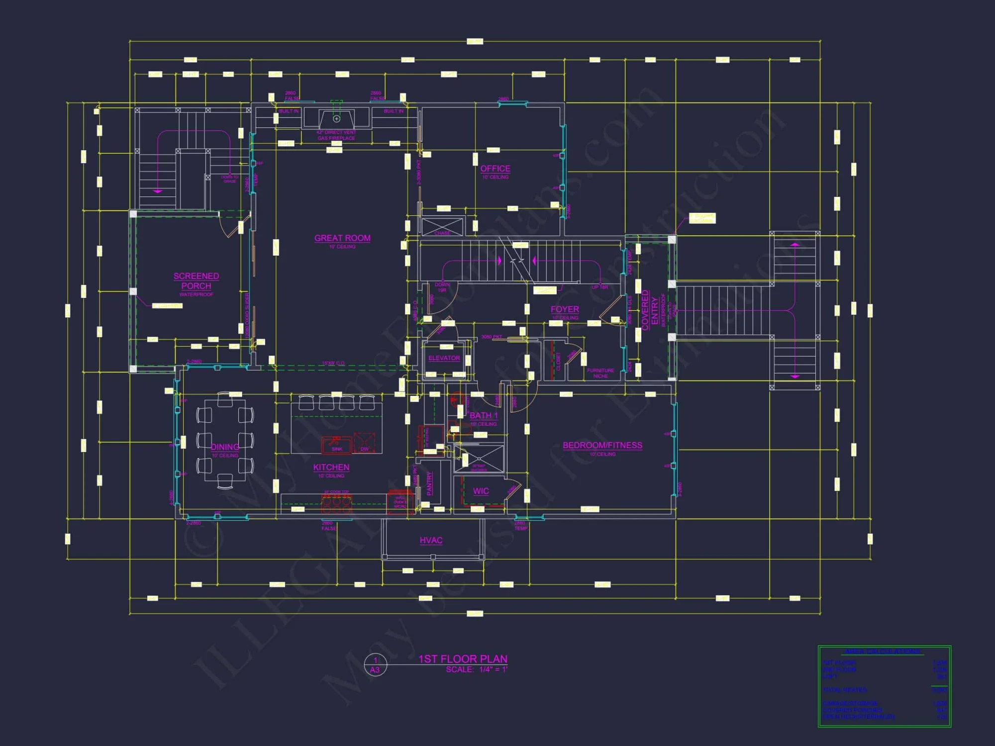 Modern Beach house Floor Plan with CAD Architecture Designs
