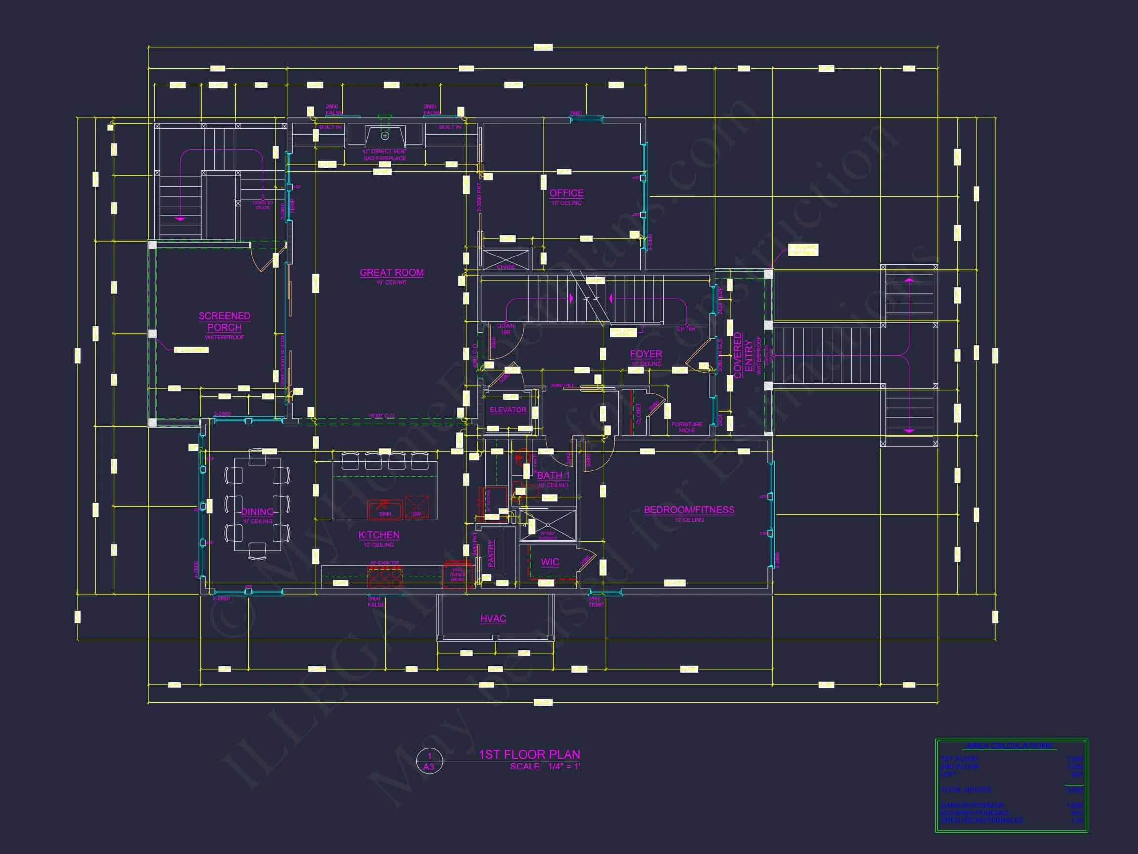 19-1770 HOUSE PLAN - Modern Beach House Floor Plan with CAD Architecture Designs 12 Modern Beach house Floor Plan with CAD Architecture Designs