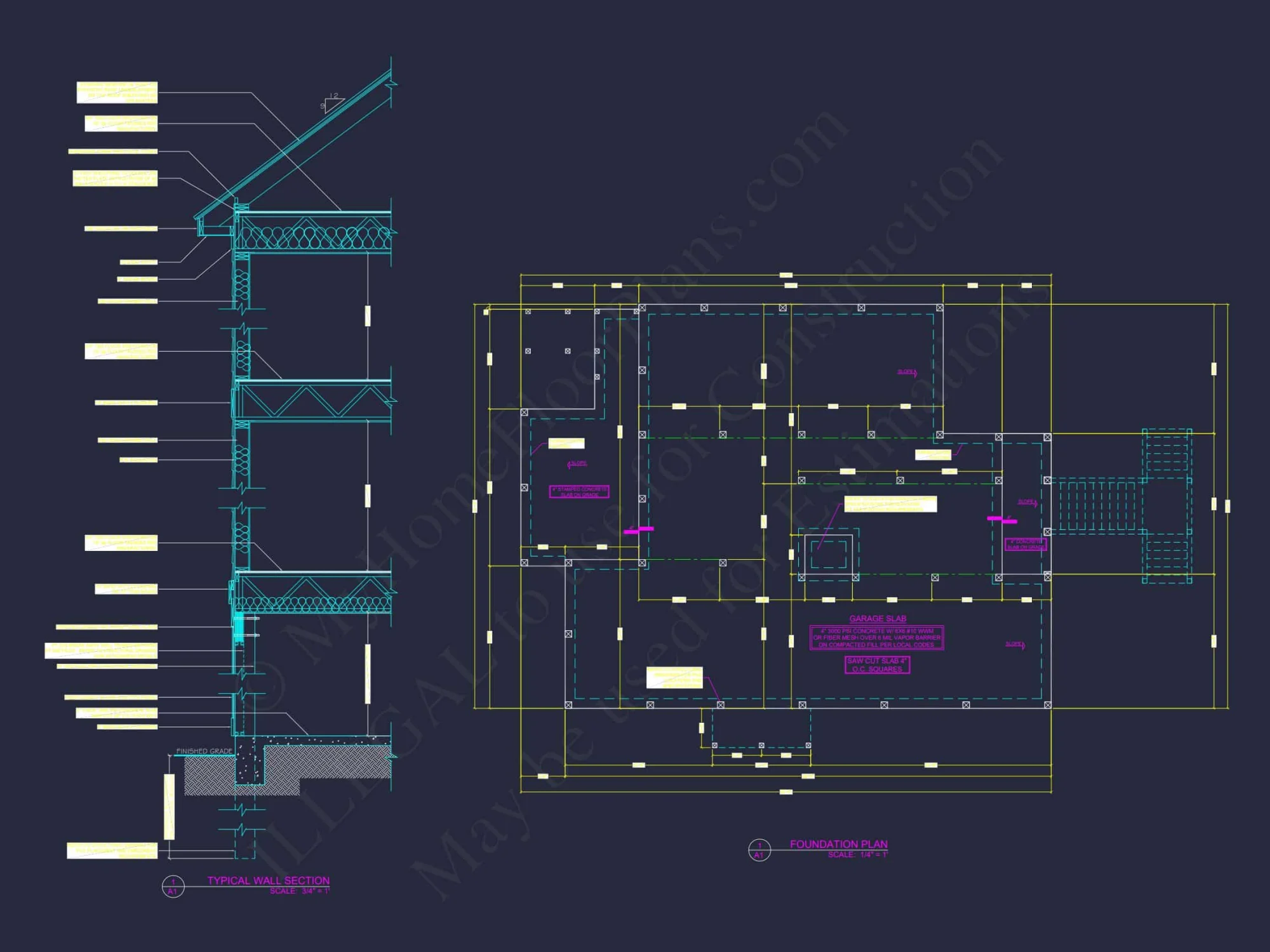 Modern Beach house Floor Plan with CAD Architecture Designs