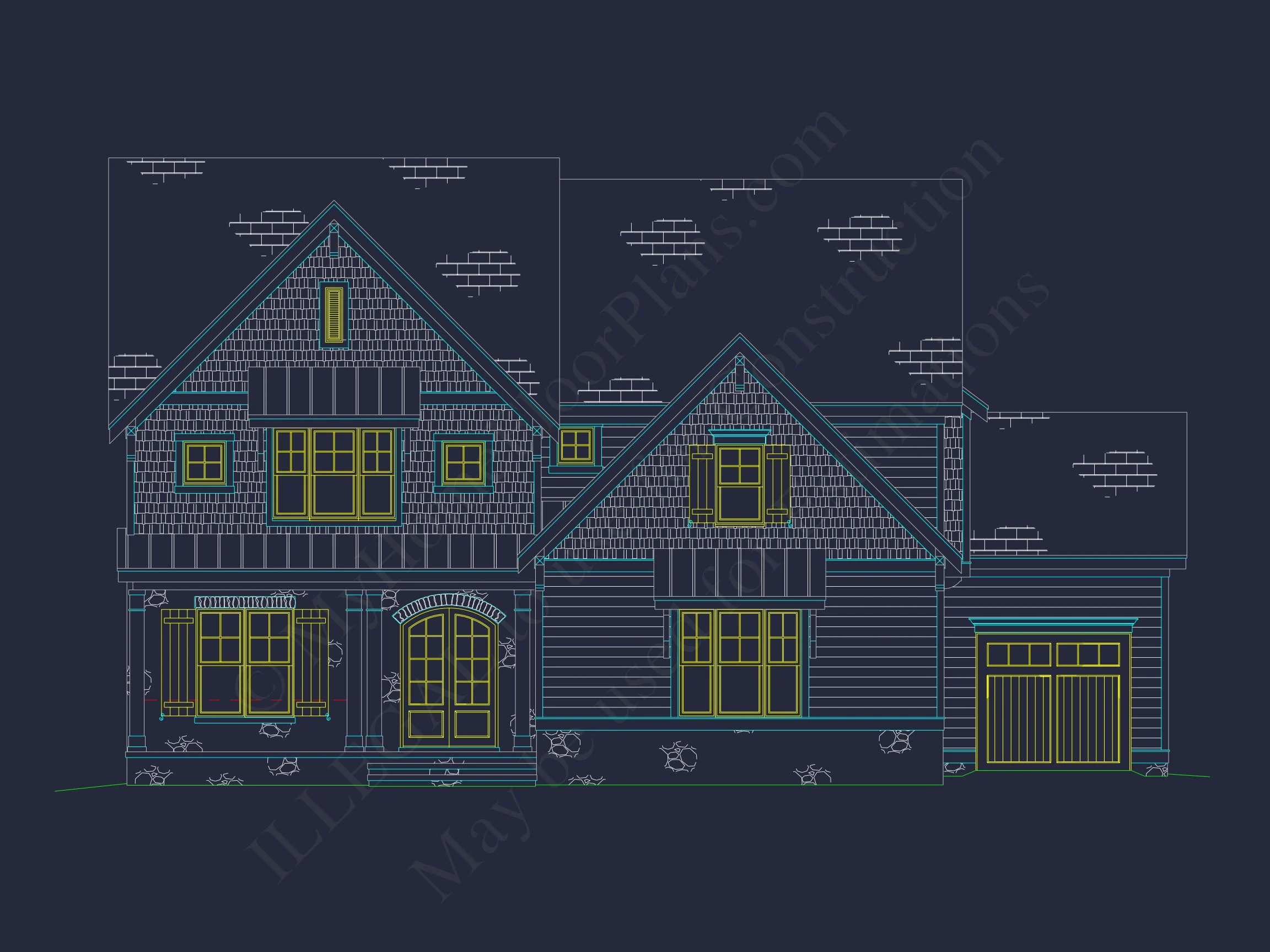 Modern Craftsman house Plan with Detailed Floor Designs