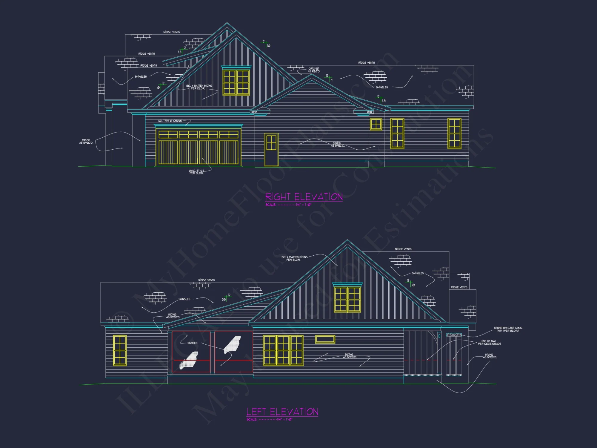 Modern Craftsman house Plan – Floor Plans with CAD Designs