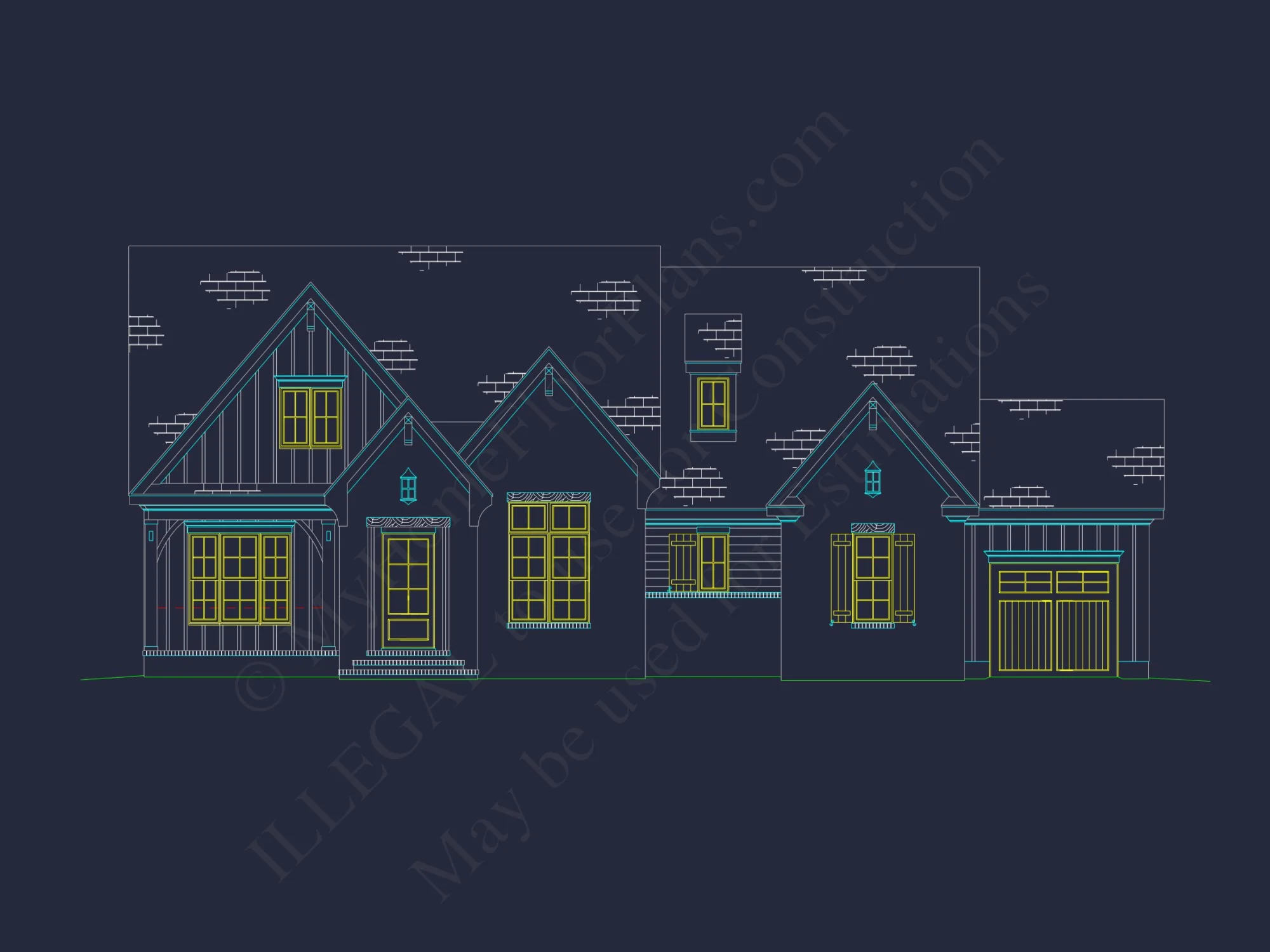Modern Craftsman house Plan – Floor Plans with CAD Designs