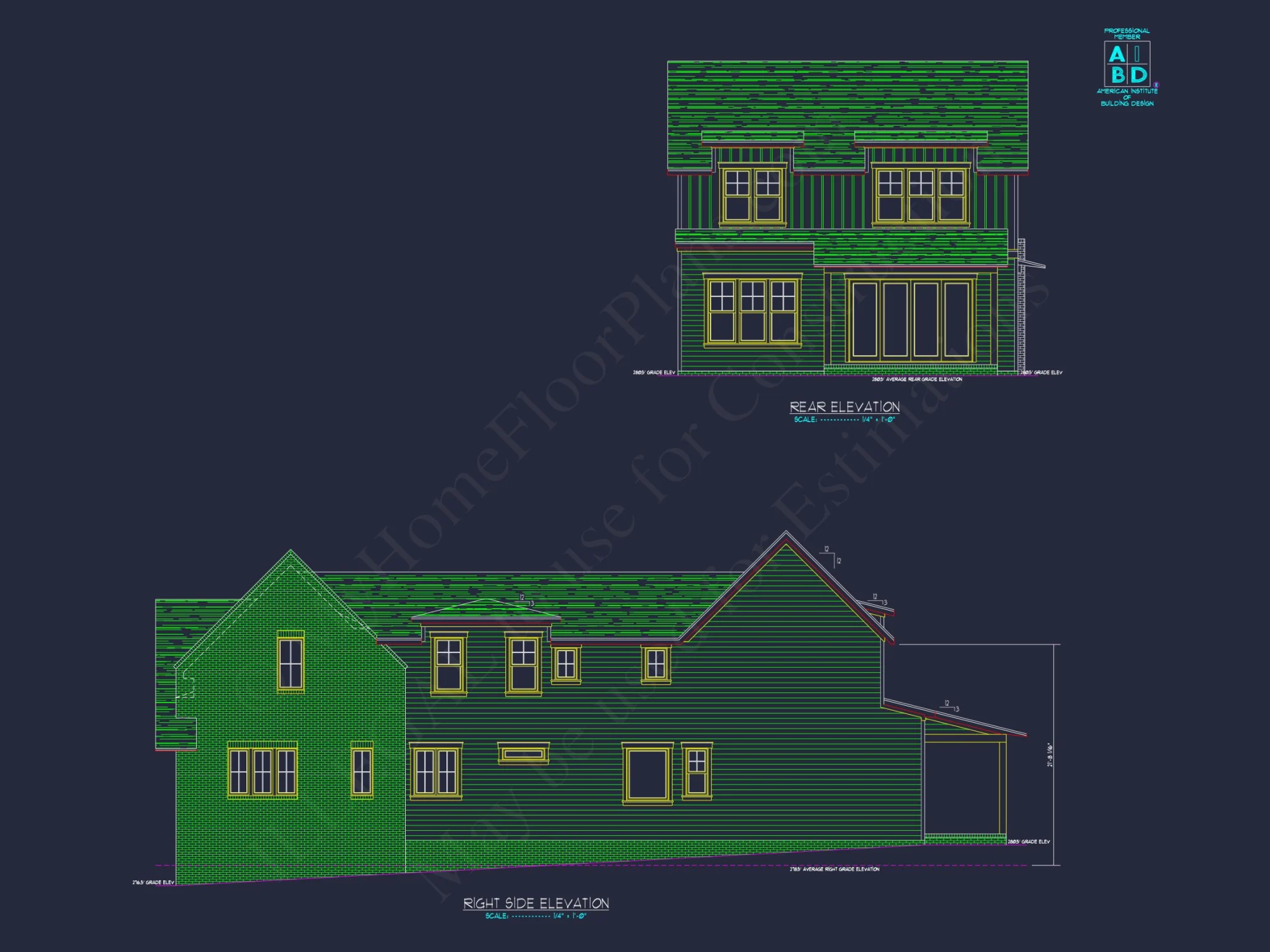 Charming Two-Story house Plan with CAD Designs and Floor Blueprint