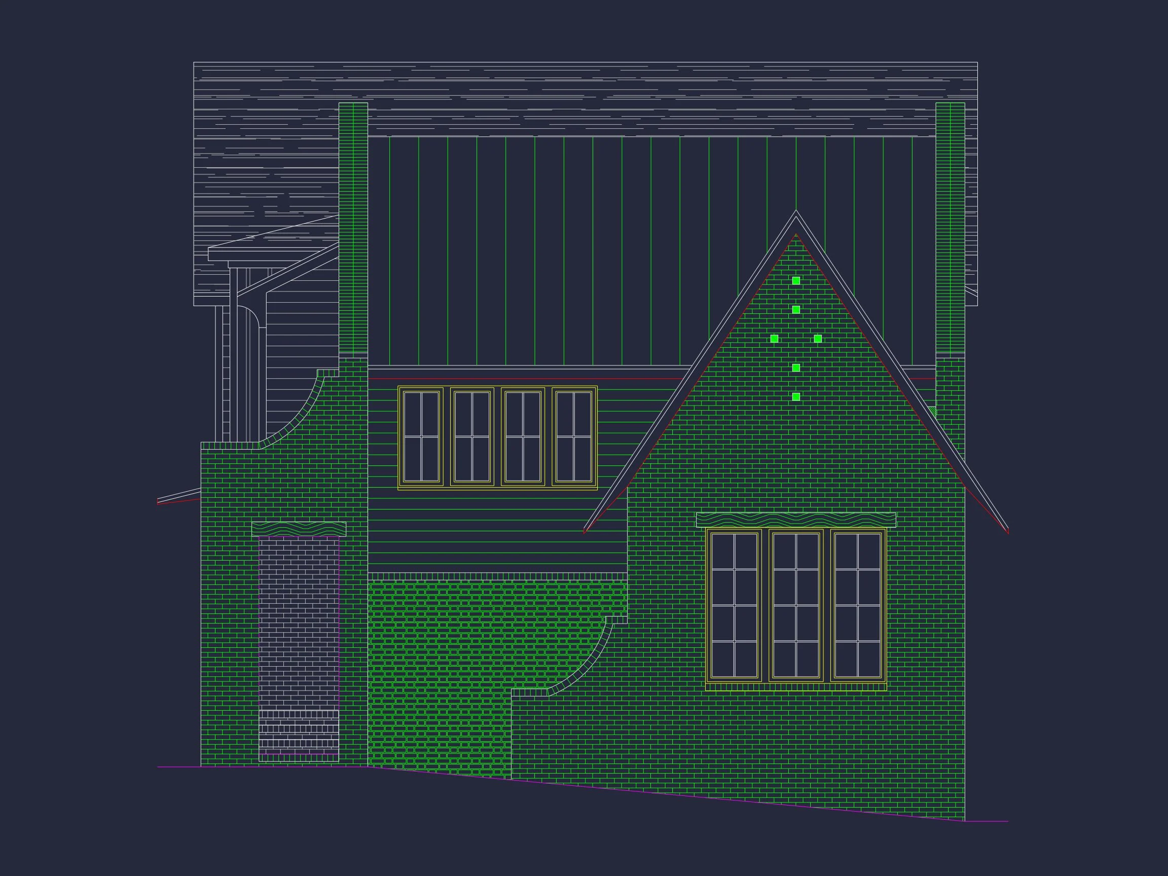Charming Two-Story house Plan with CAD Designs and Floor Blueprint