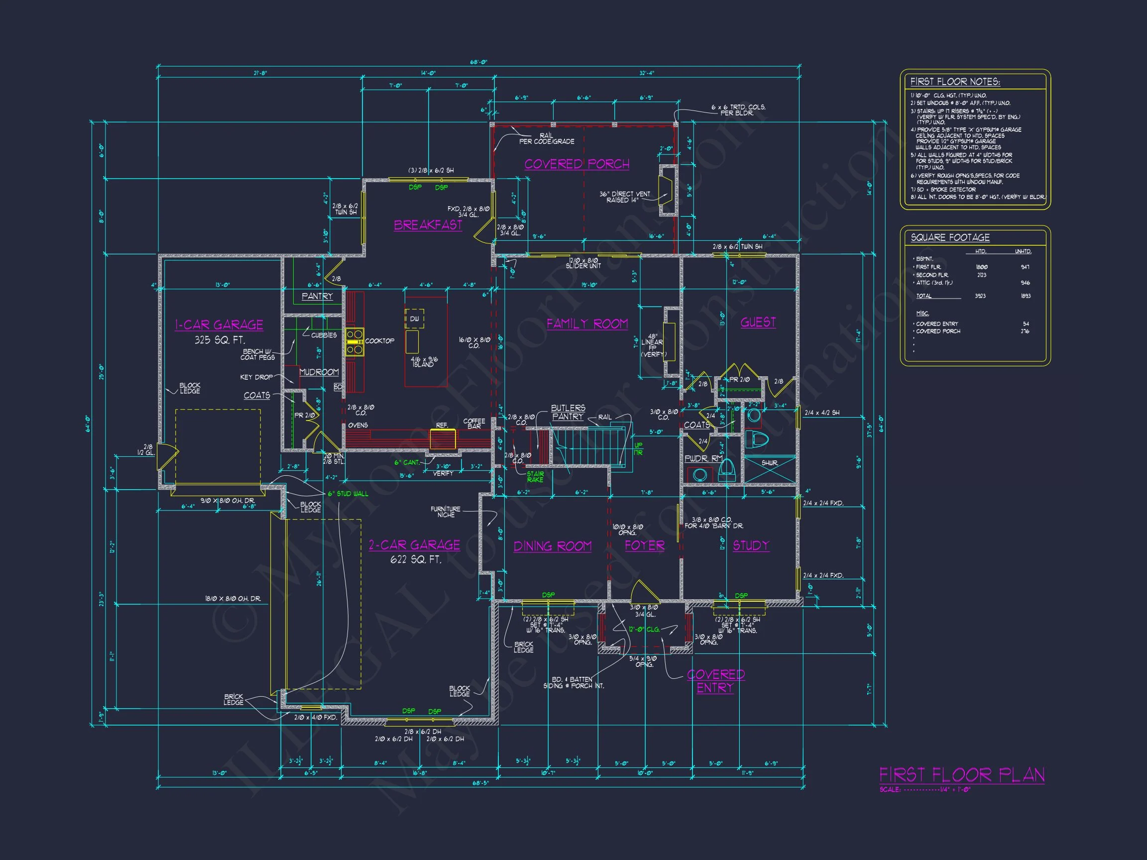 Modern house Plan with Detailed Blueprint and Architectural Designs