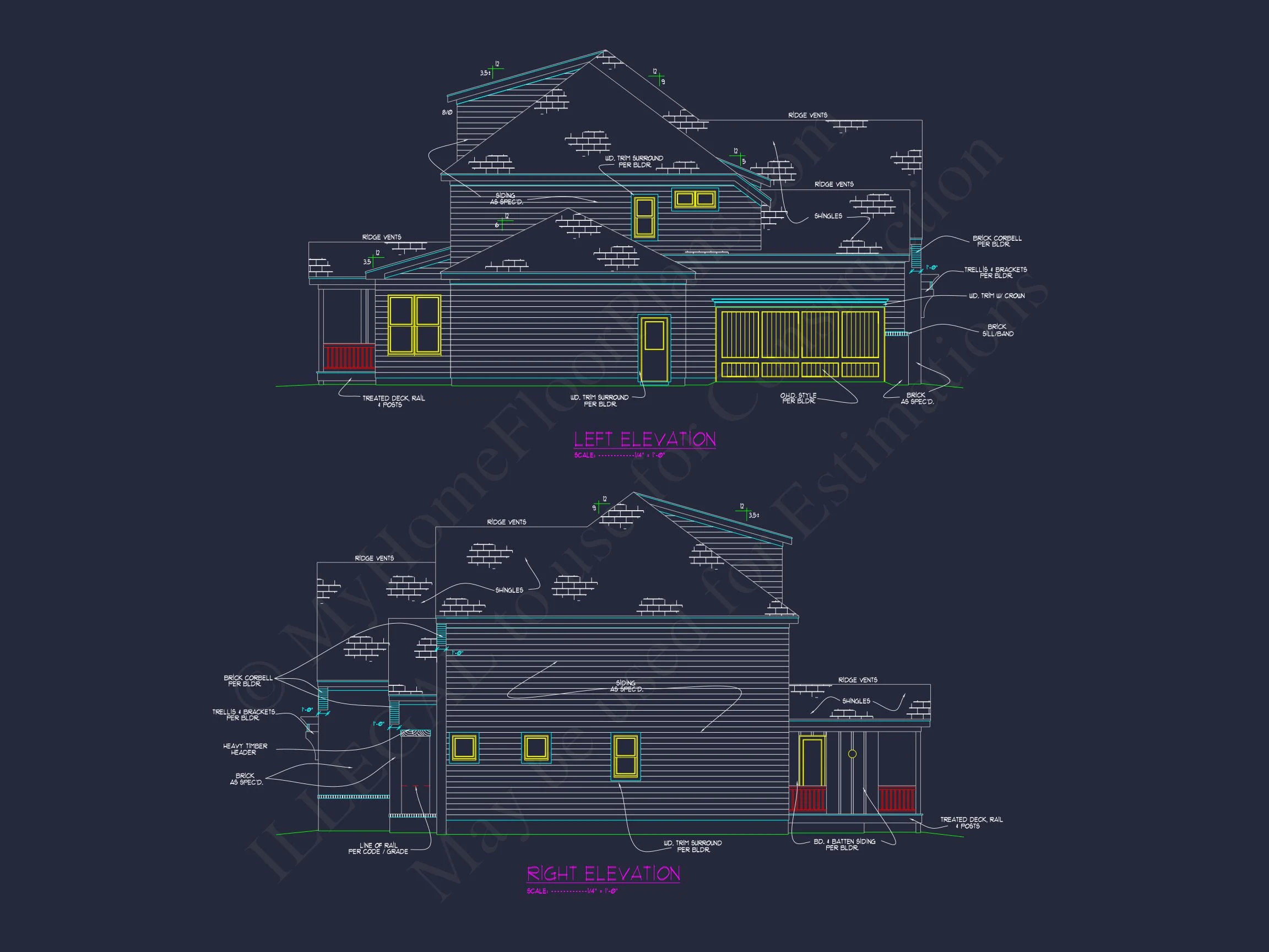 Modern house Plan with Detailed Blueprint and Architectural Designs