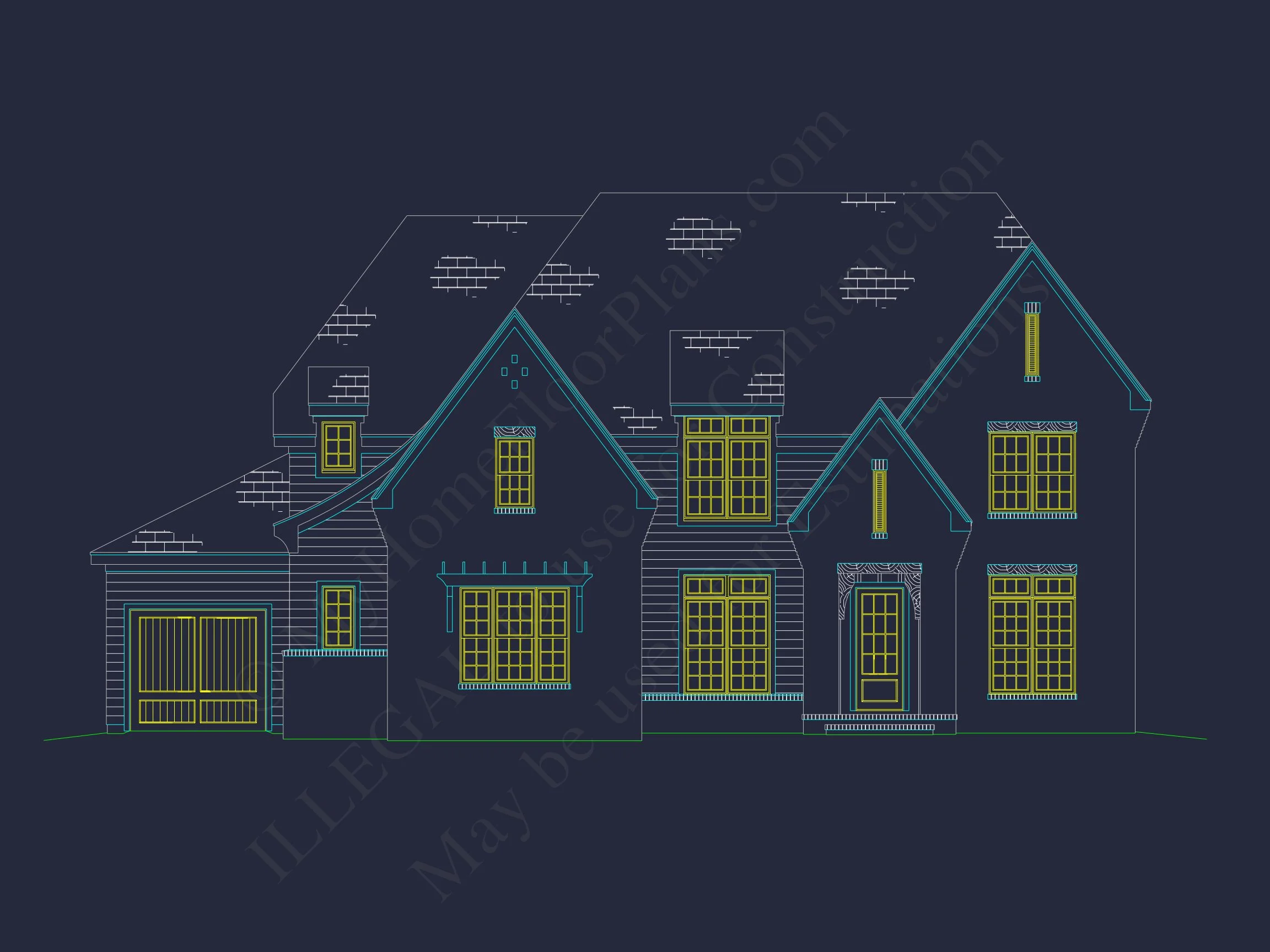 Modern house Plan with Detailed Blueprint and Architectural Designs