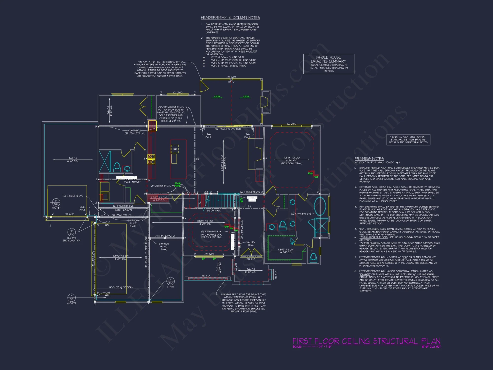 Craftsman house Floor Plan with Spacious Garage and Open Layout