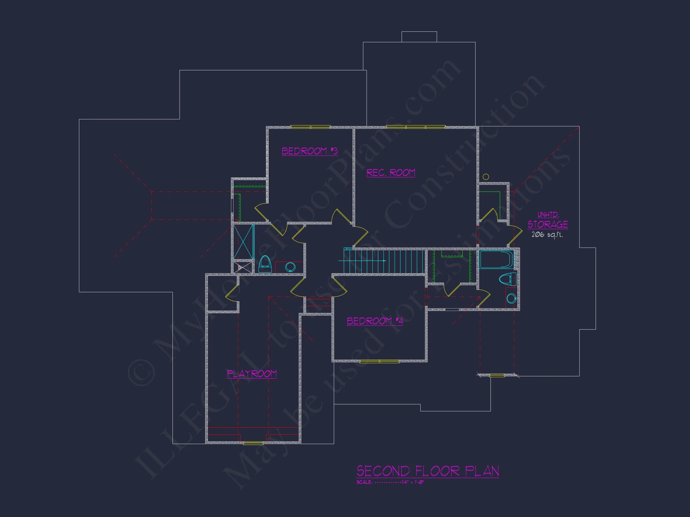 Craftsman house Floor Plan with Spacious Garage and Open Layout