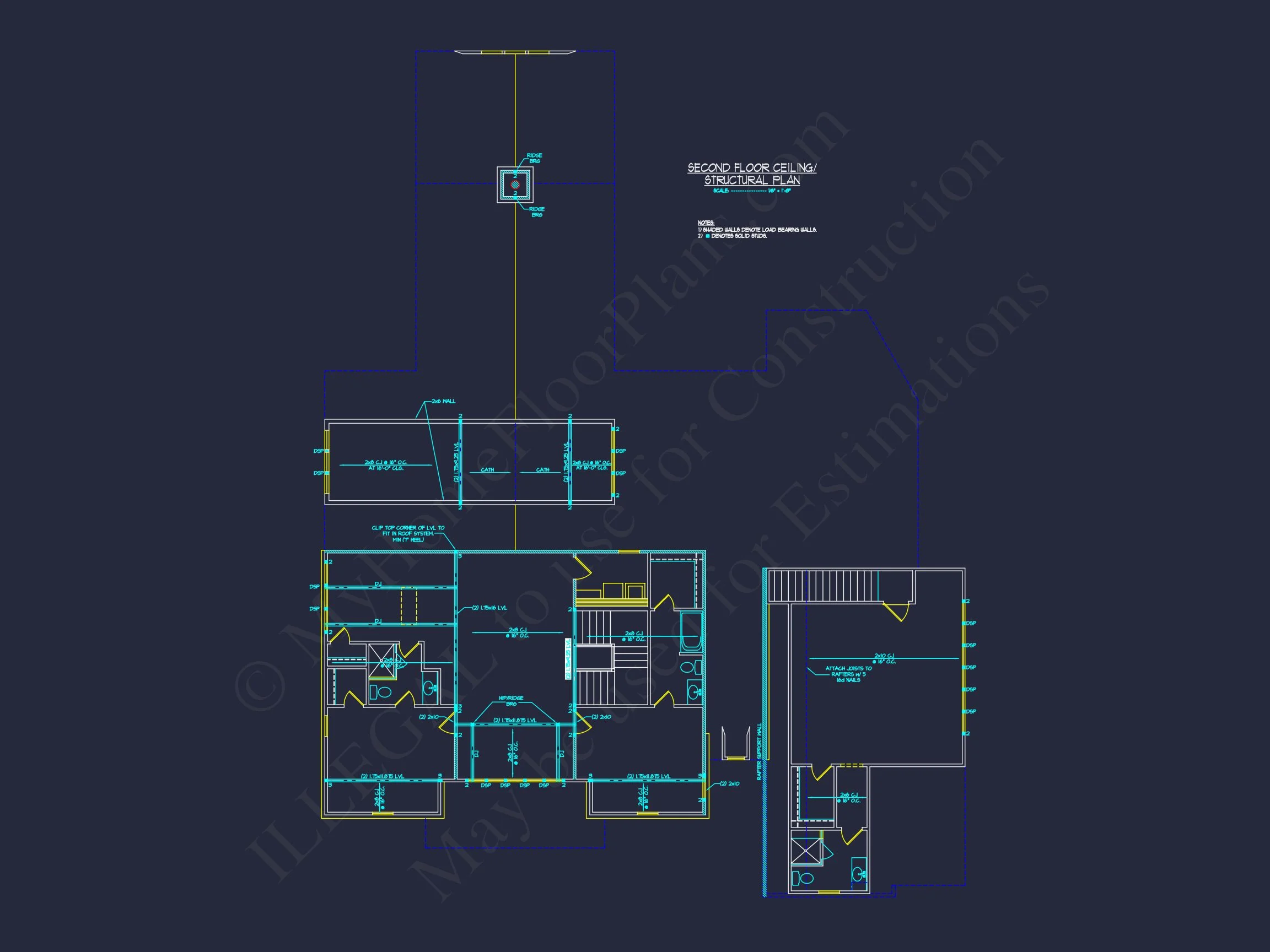 Modern Craftsman house Design with Detailed Floor Plans & CAD