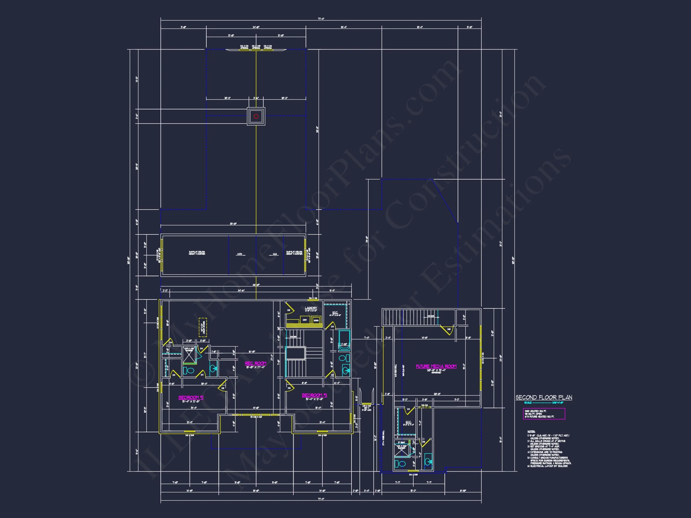 Modern Craftsman house Design with Detailed Floor Plans & CAD