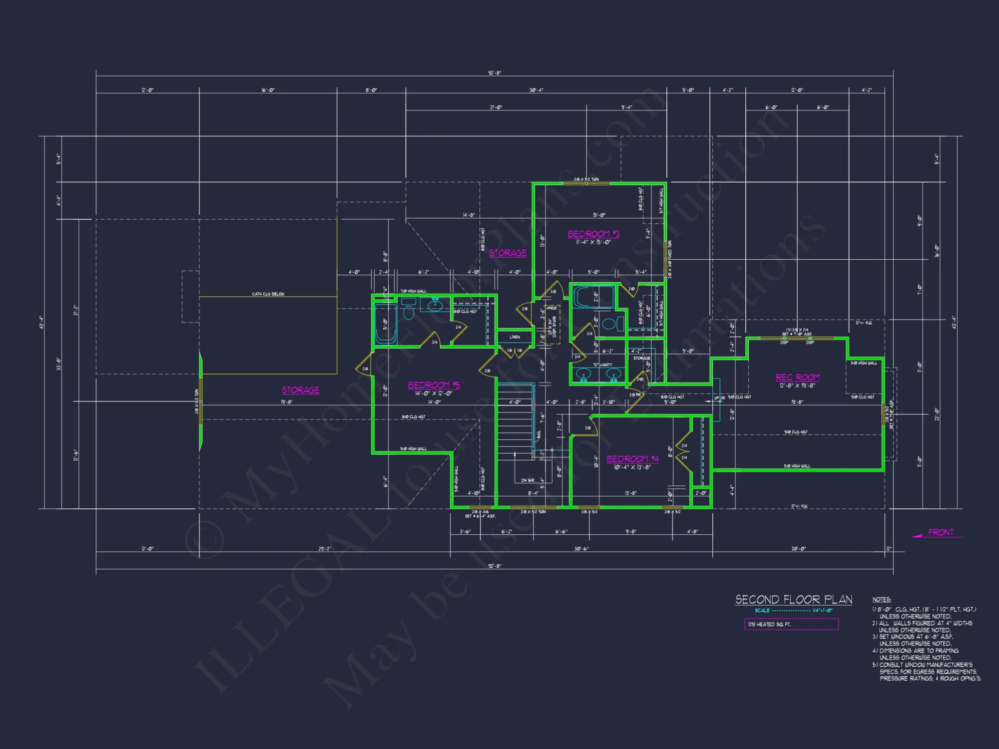 Spacious house Plan with CAD Blueprints & Modern Designs