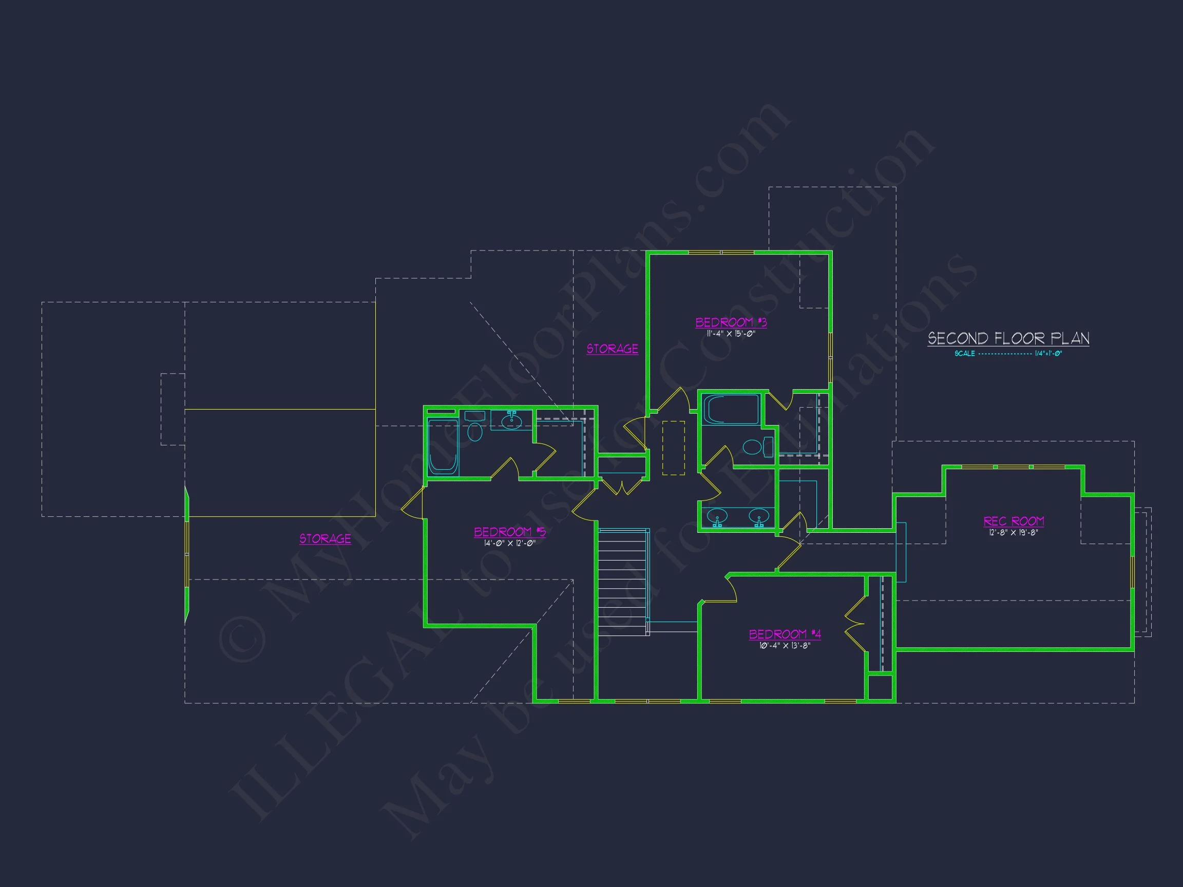 Spacious house Plan with CAD Blueprints & Modern Designs