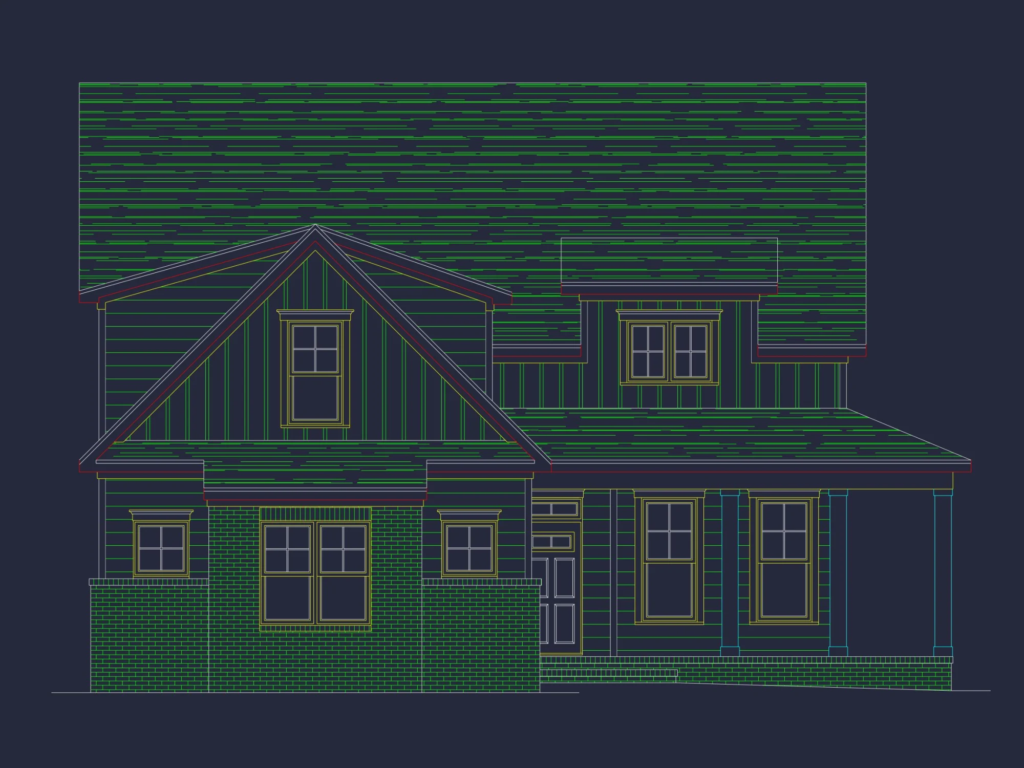 Spacious house Plan with CAD Blueprints & Modern Designs