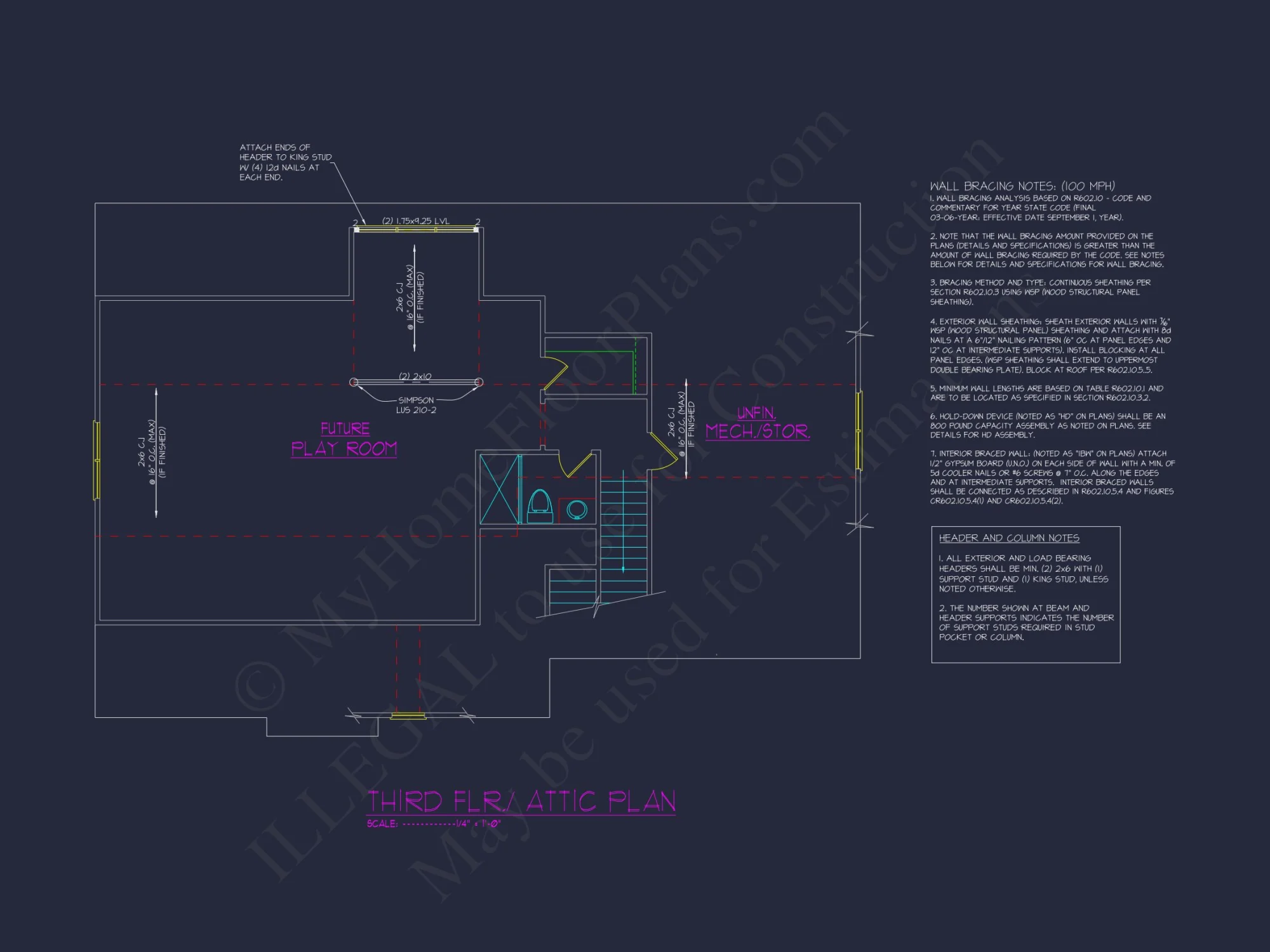 Elegant 3-Story house Plan with CAD Floor Designs & Blueprint