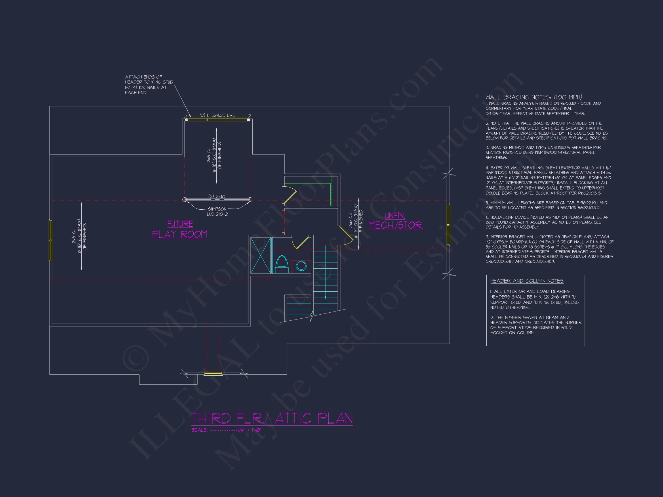 Elegant 3-Story house Plan with CAD Floor Designs & Blueprint