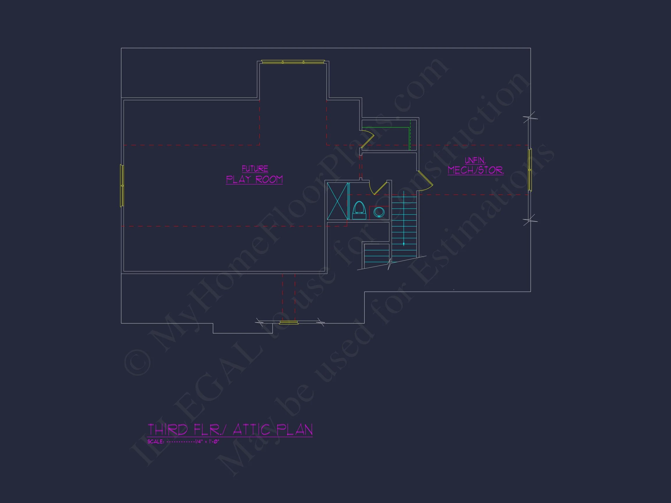 Elegant 3-Story house Plan with CAD Floor Designs & Blueprint