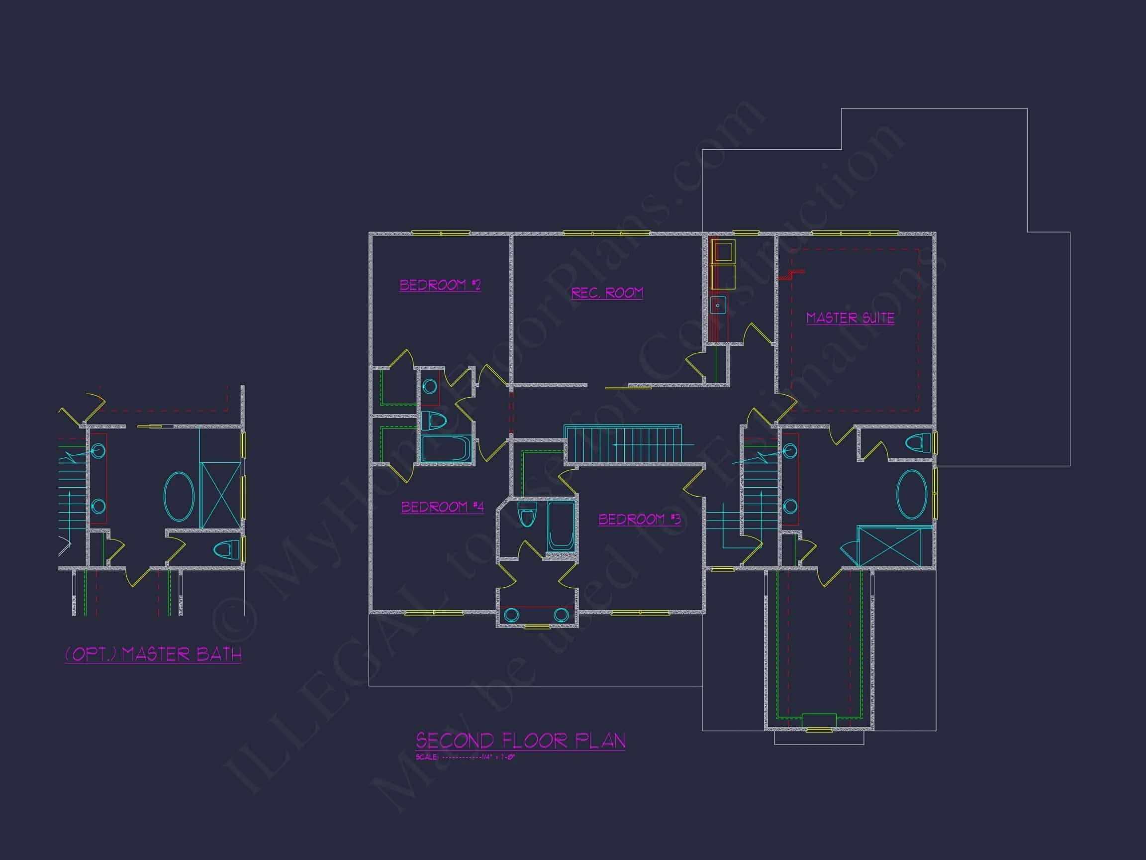 Elegant 3-Story house Plan with CAD Floor Designs & Blueprint