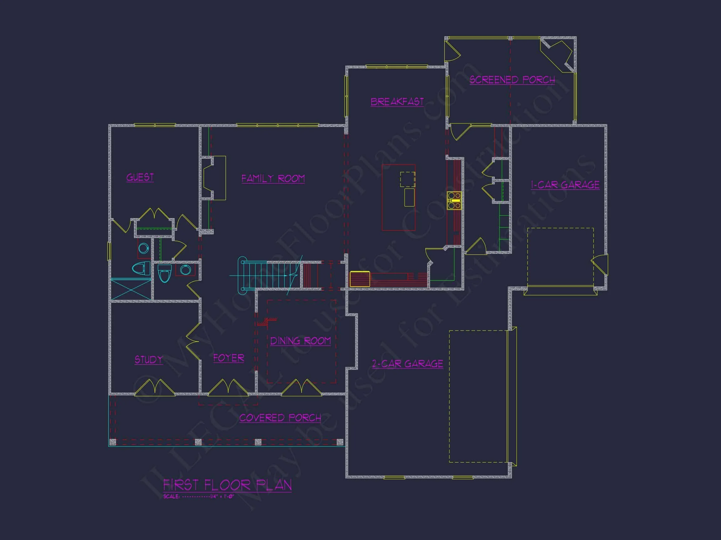 Elegant 3-Story house Plan with CAD Floor Designs & Blueprint
