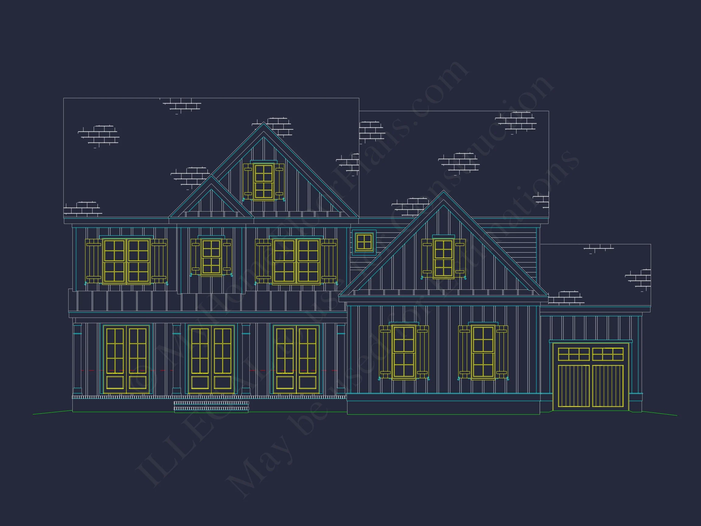19-1190 HOUSE PLAN - Elegant House Plan with Modern Floor Plan Designs and CAD Blueprints 34 Elegant house Plan with Modern Floor Plan Designs and CAD Blueprints