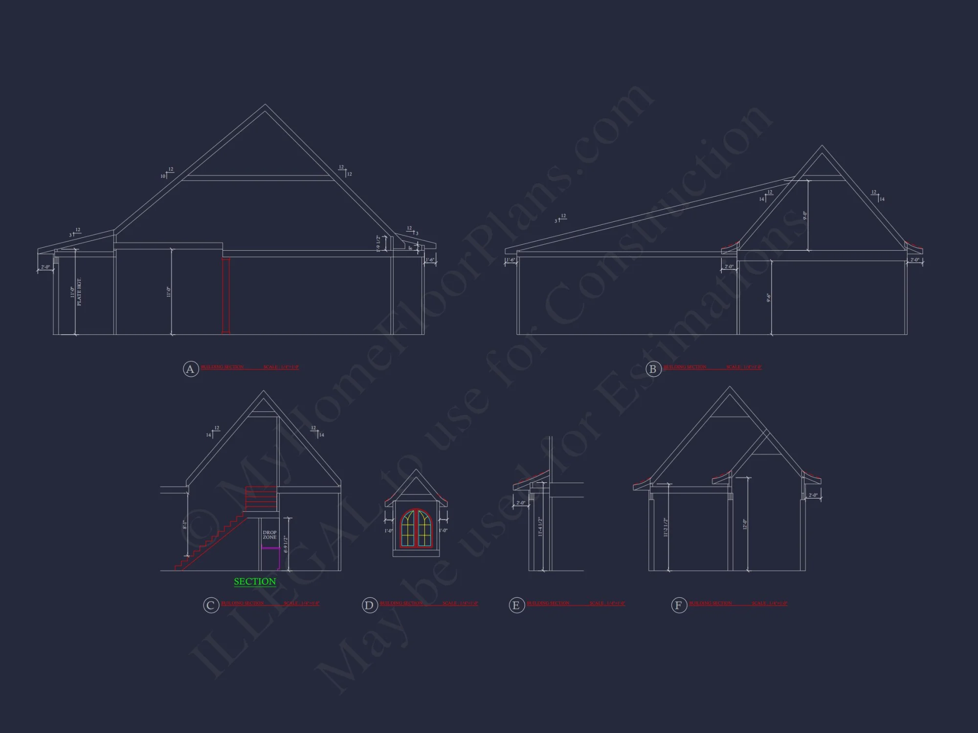 Elegant house Plan with Detailed Floor Designs and CAD Blueprints