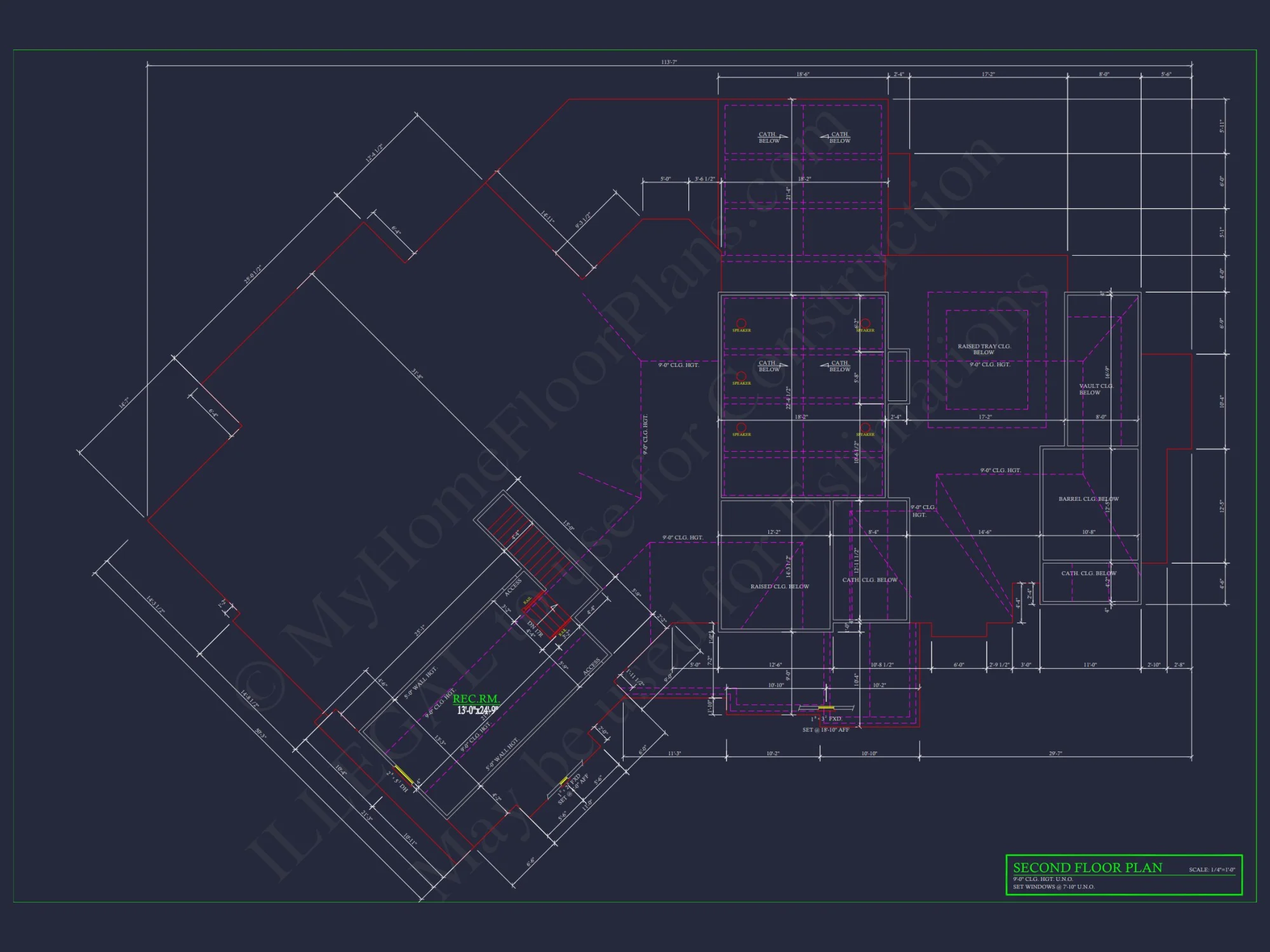 Elegant house Plan with Detailed Floor Designs and CAD Blueprints