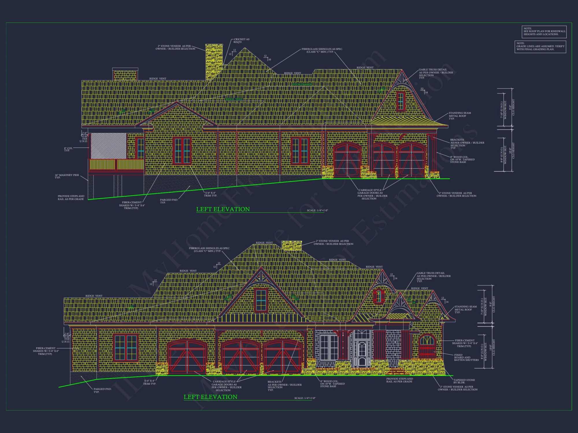 Elegant house Plan with Detailed Floor Designs and CAD Blueprints