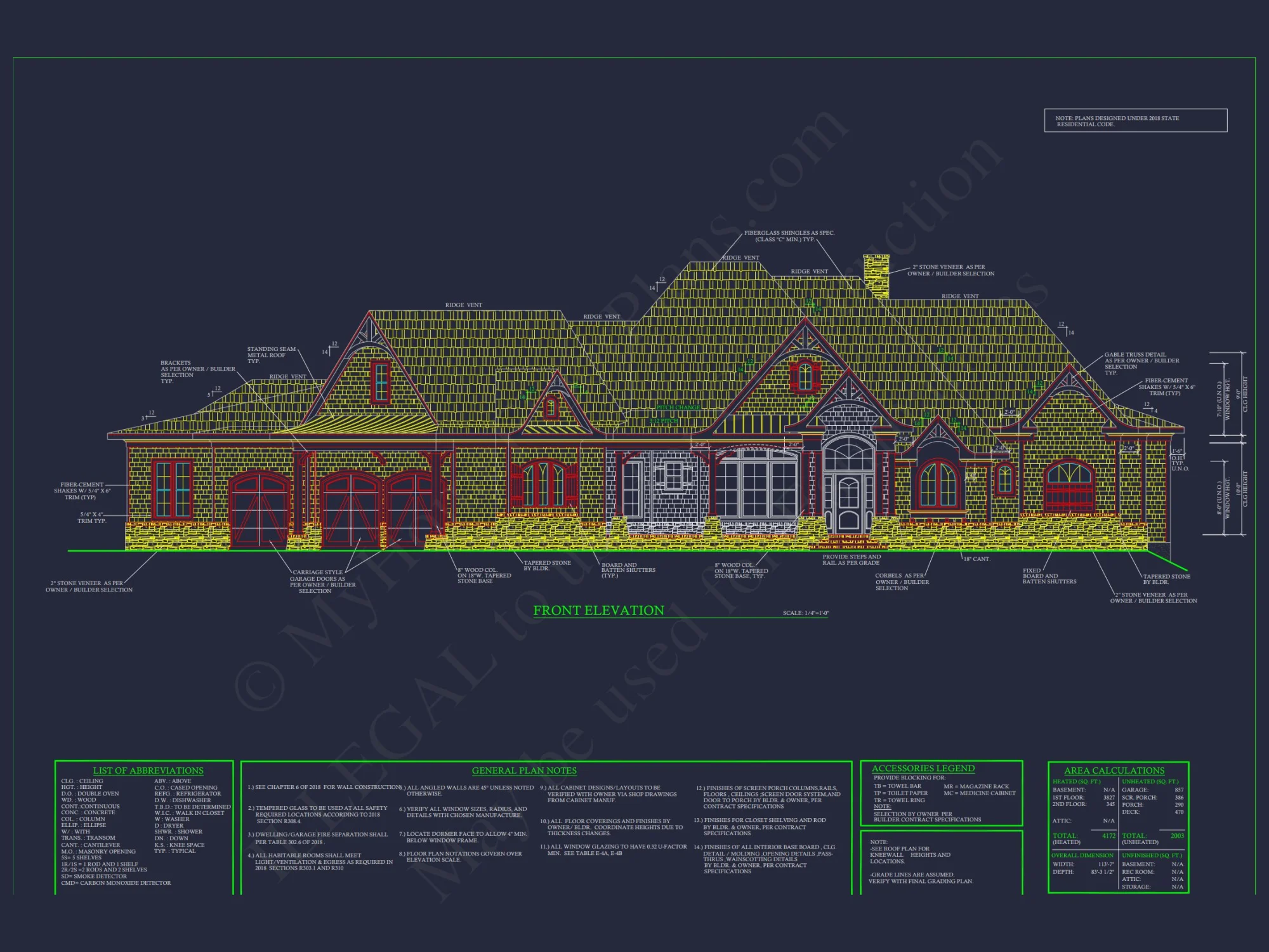 Elegant house Plan with Detailed Floor Designs and CAD Blueprints