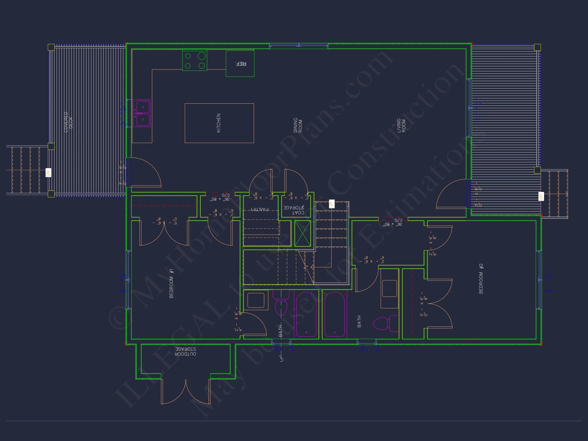 Modern Craftsman house Plan with 2 Floors and 5 Bedrooms