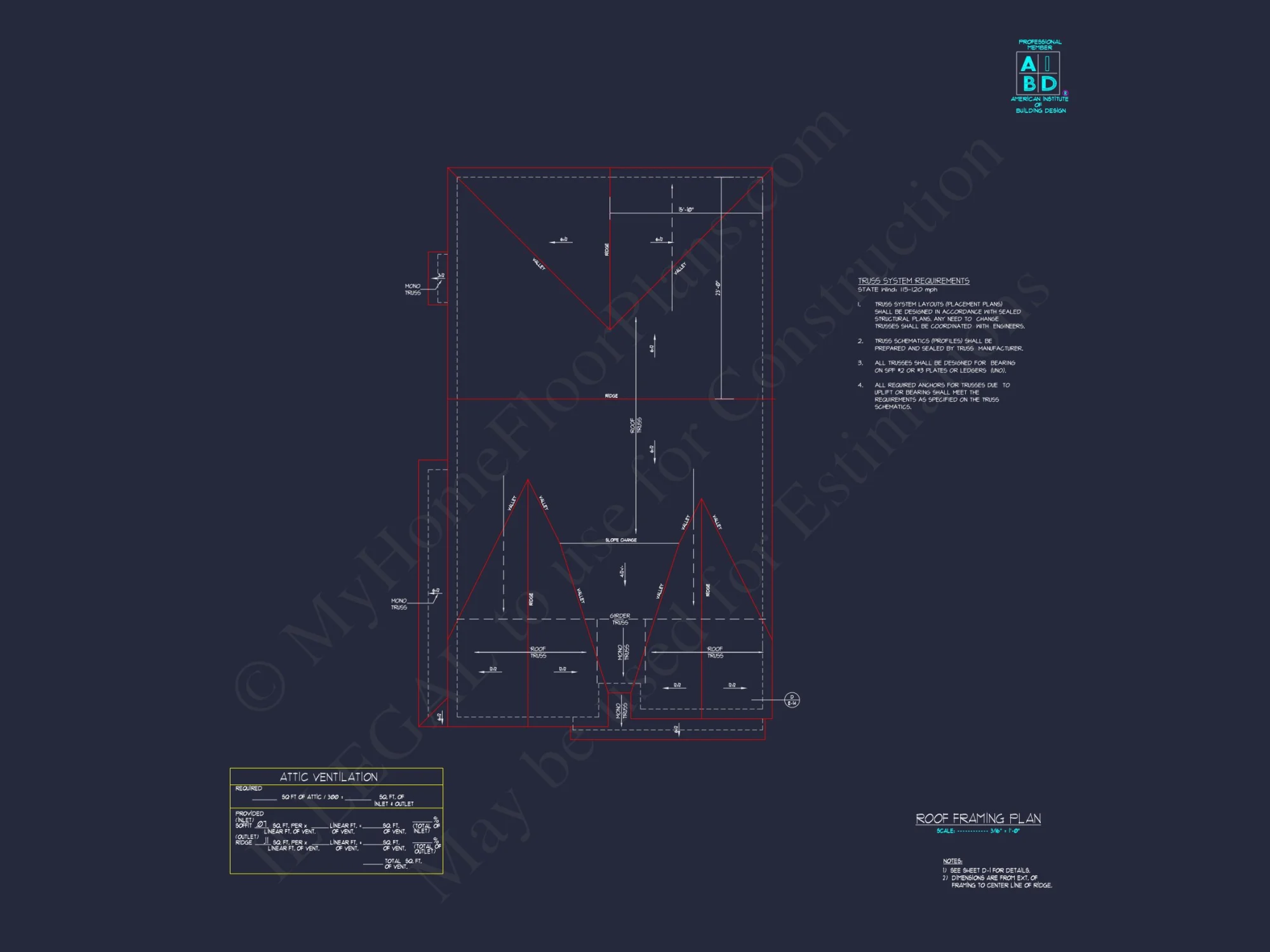 Modern Suburban house Plan: 2-Story Blueprint with 6 Beds