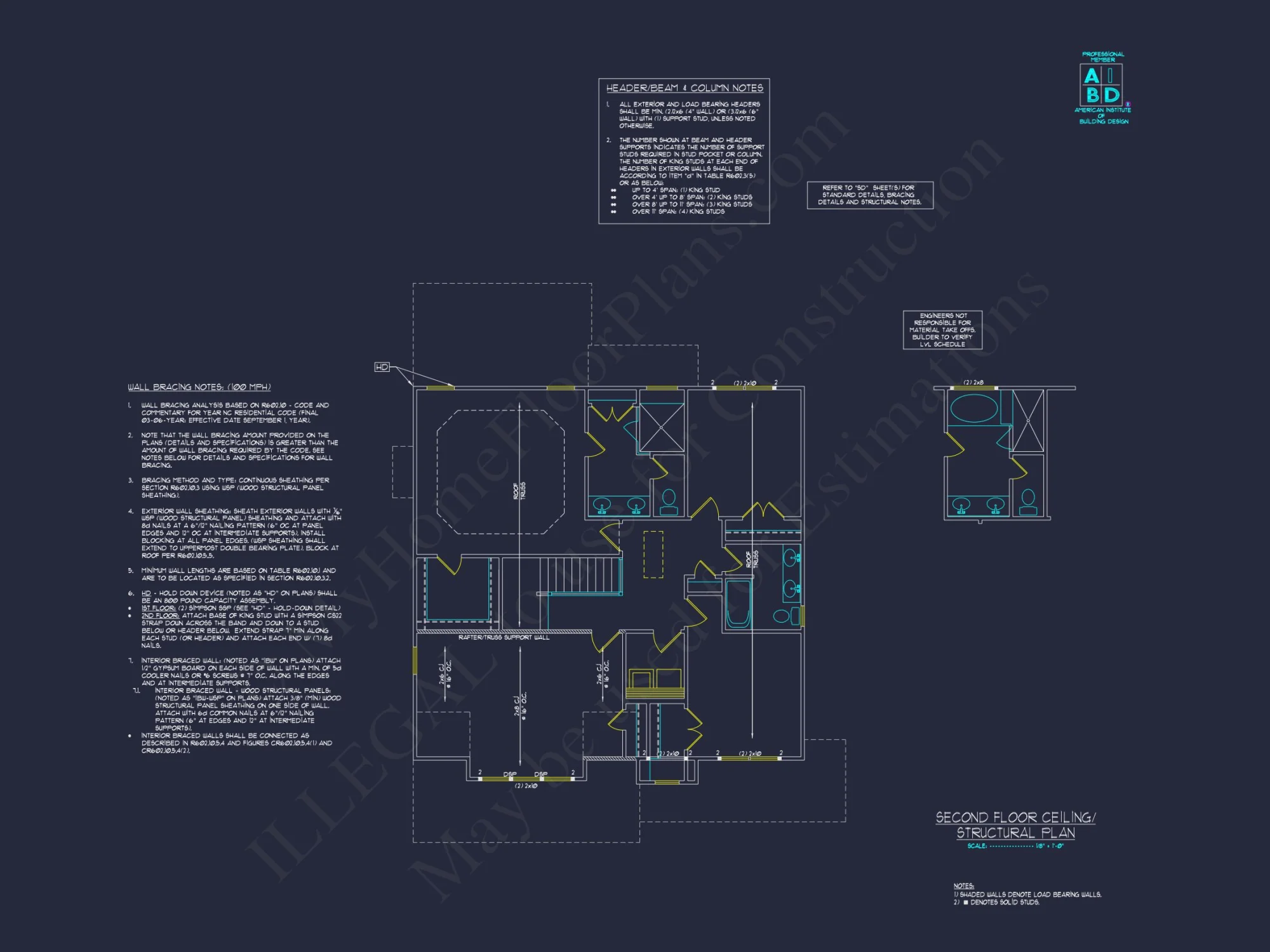 Elegant house Plan with 5 Bedrooms, CAD Designs & Blueprint