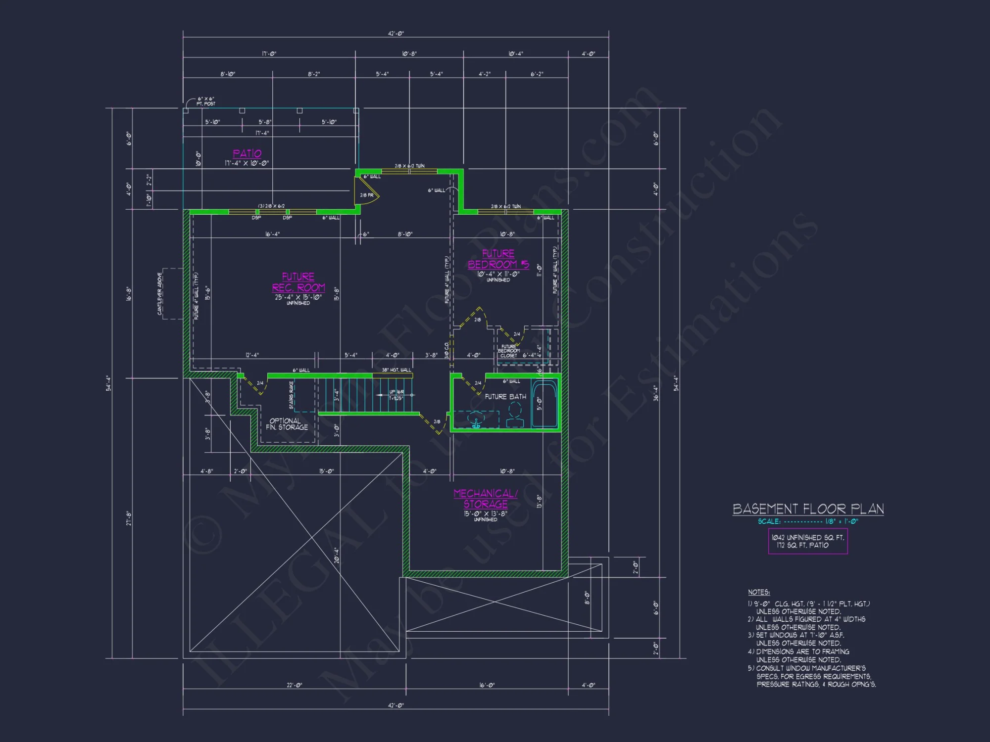 Elegant house Plan with 5 Bedrooms, CAD Designs & Blueprint