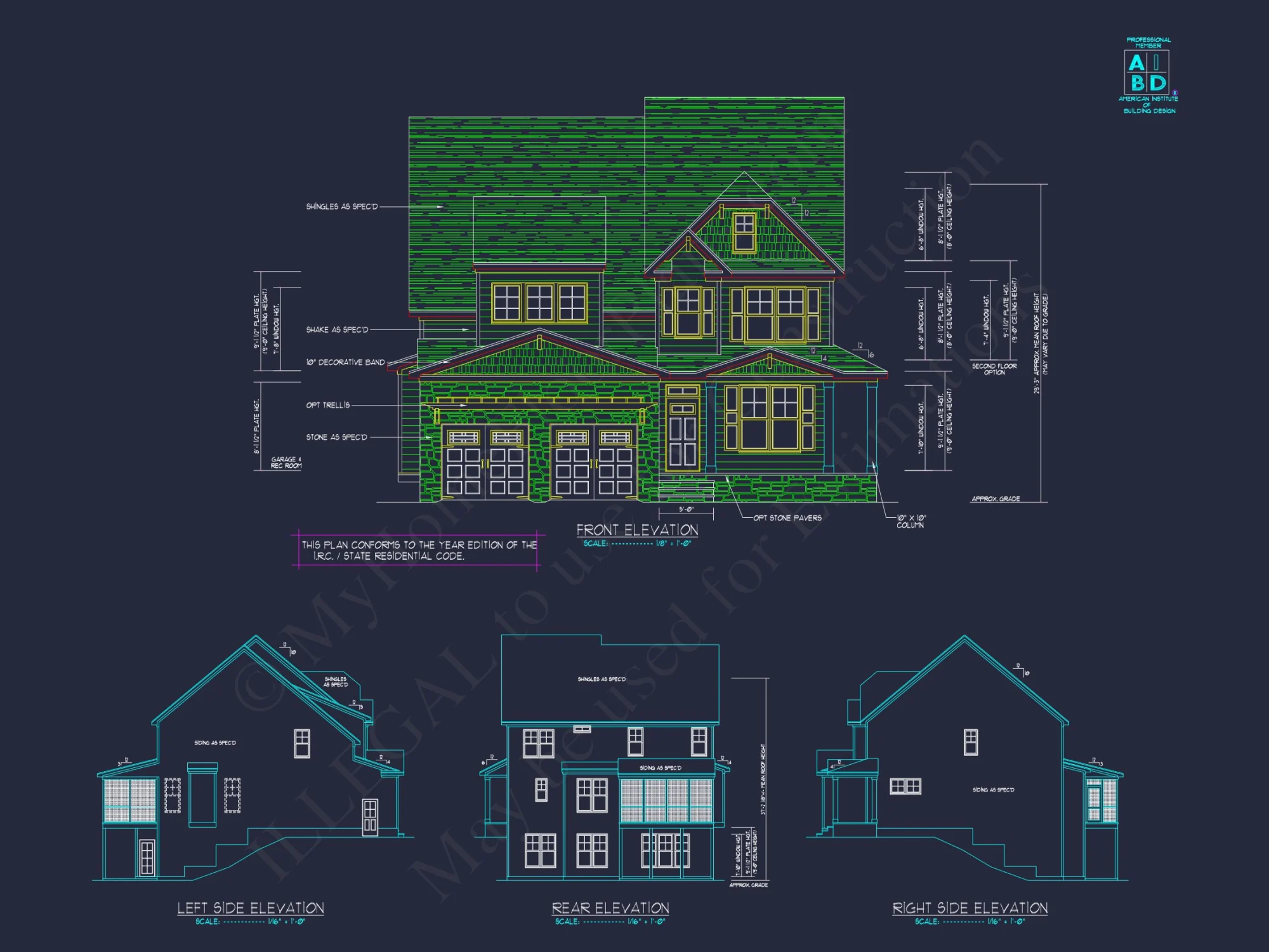 Elegant house Plan with 5 Bedrooms, CAD Designs & Blueprint